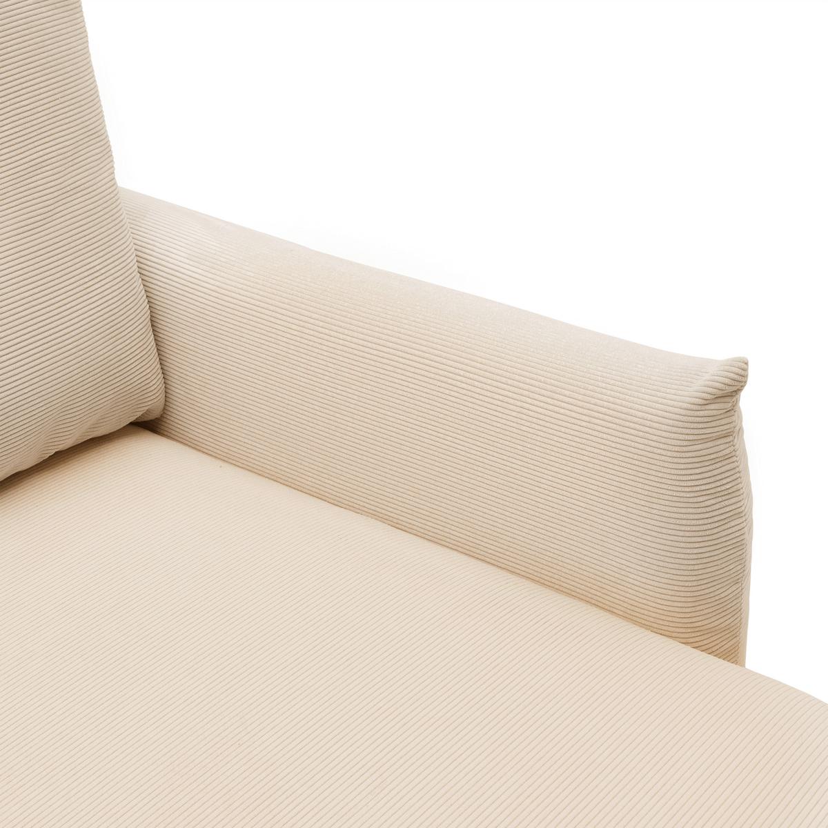 Ecksofa Domingo Beige - Beige/Schwarz, MODERN, Textil/Metall (221/94/142cm) - Mömax