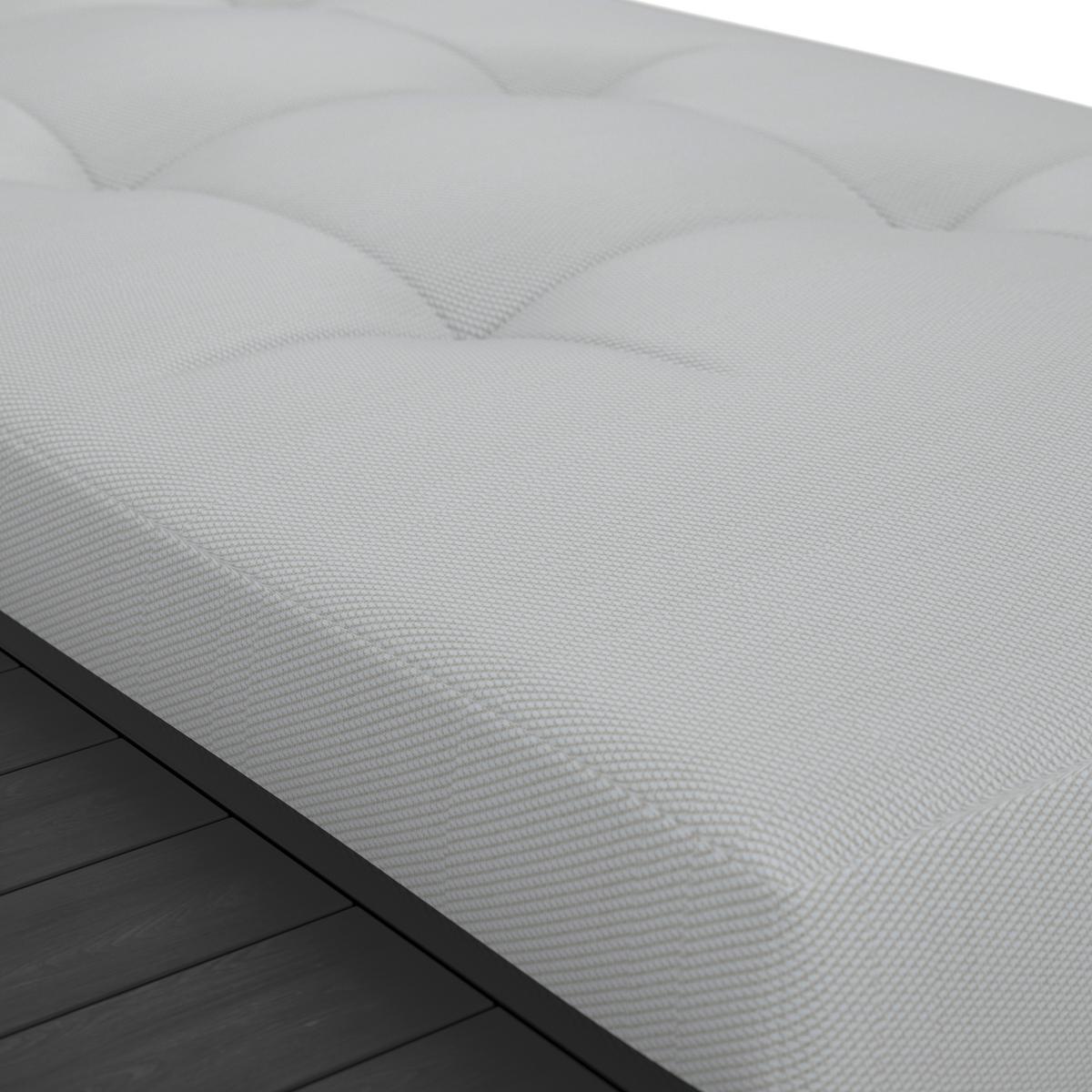 Gartenliege Avolina Hellgrau Outdoorstoff/Metall +Abdeckung - Dunkelgrau/Hellgrau, MODERN, Kunststoff/Textil (199/86/40cm) - Bessagi Garden