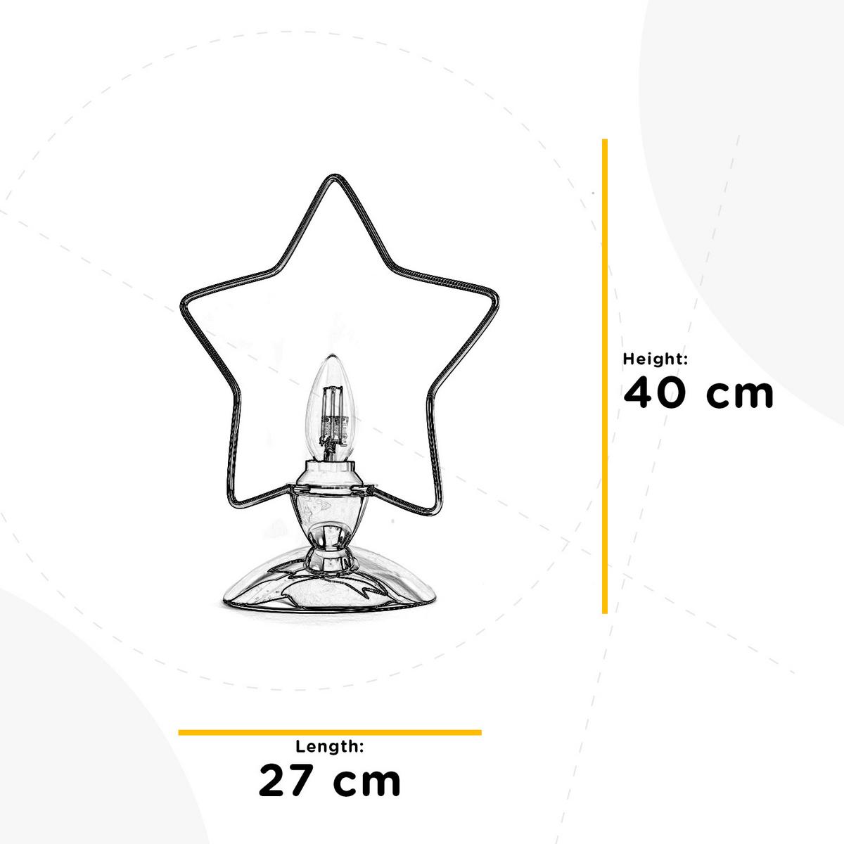 Kindertischleuchte Estrella Chromfarben max. 6 Watt - Chromfarben, Design, Metall (27/12/40cm)