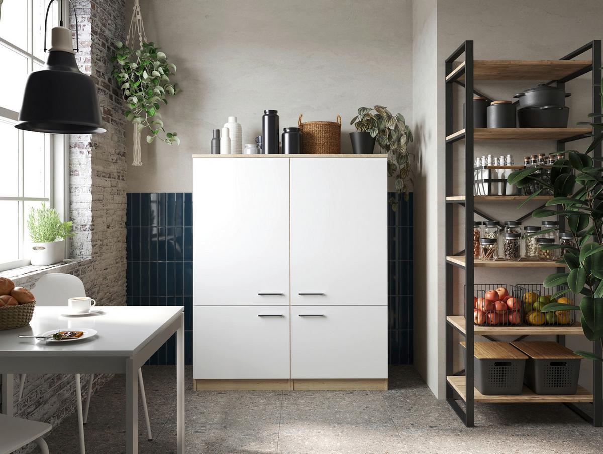 Set Večnamenskih Omar Merle, 2 Kos - barve nerjavečega jekla, Basics, leseni material (120/144,9/60cm) - Respekta