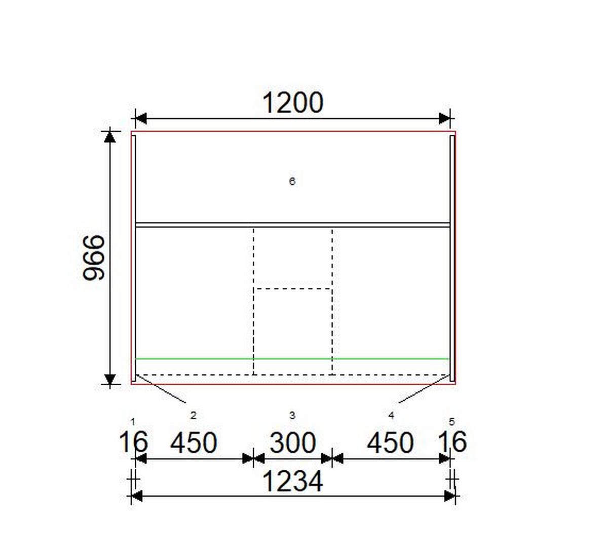 Kücheninsel IP2200 o. Geräte Eichefarben - Eichefarben/Schwarz, Basics, Holzwerkstoff/Metall (123,4/91,8/96,6cm) - Impuls