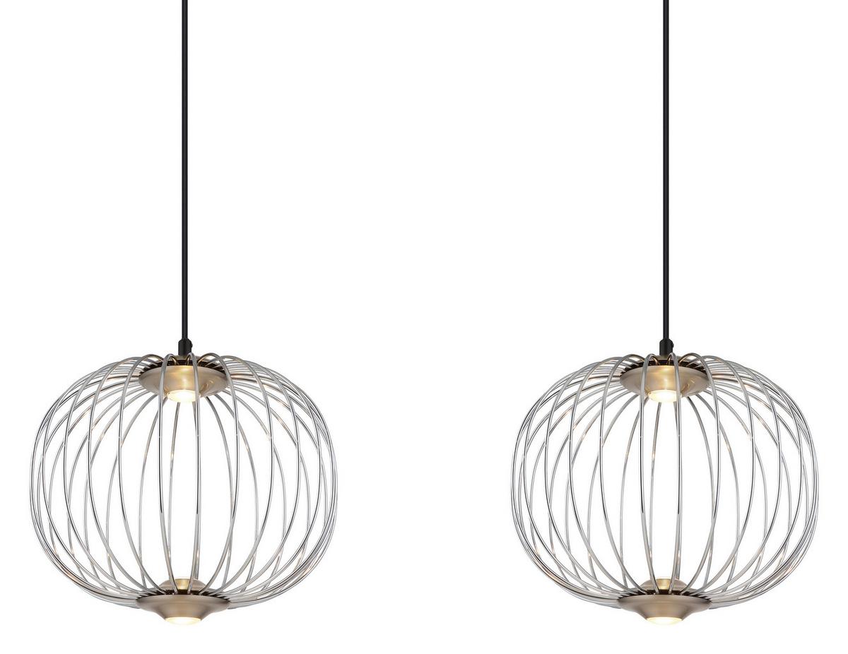 Led Viseća Svjetiljka Galway - boje nikla/boje kroma, Design, metal/plastika (126/30/150cm)