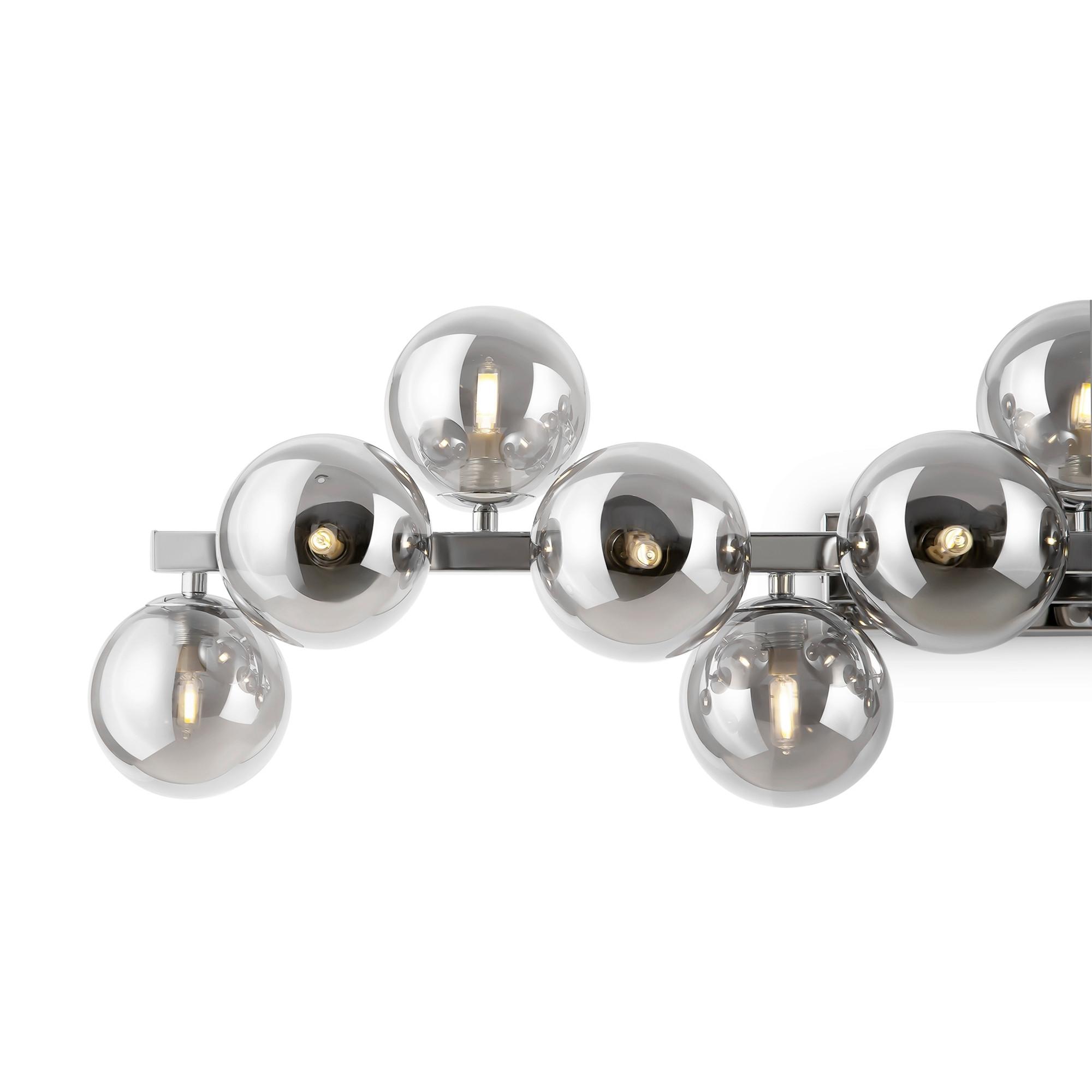 Wandleuchte Dallas Chromfarben max. 28 Watt - Chromfarben/Grau, Trend, Glas/Metall (24/95/23cm) - MAYTONI