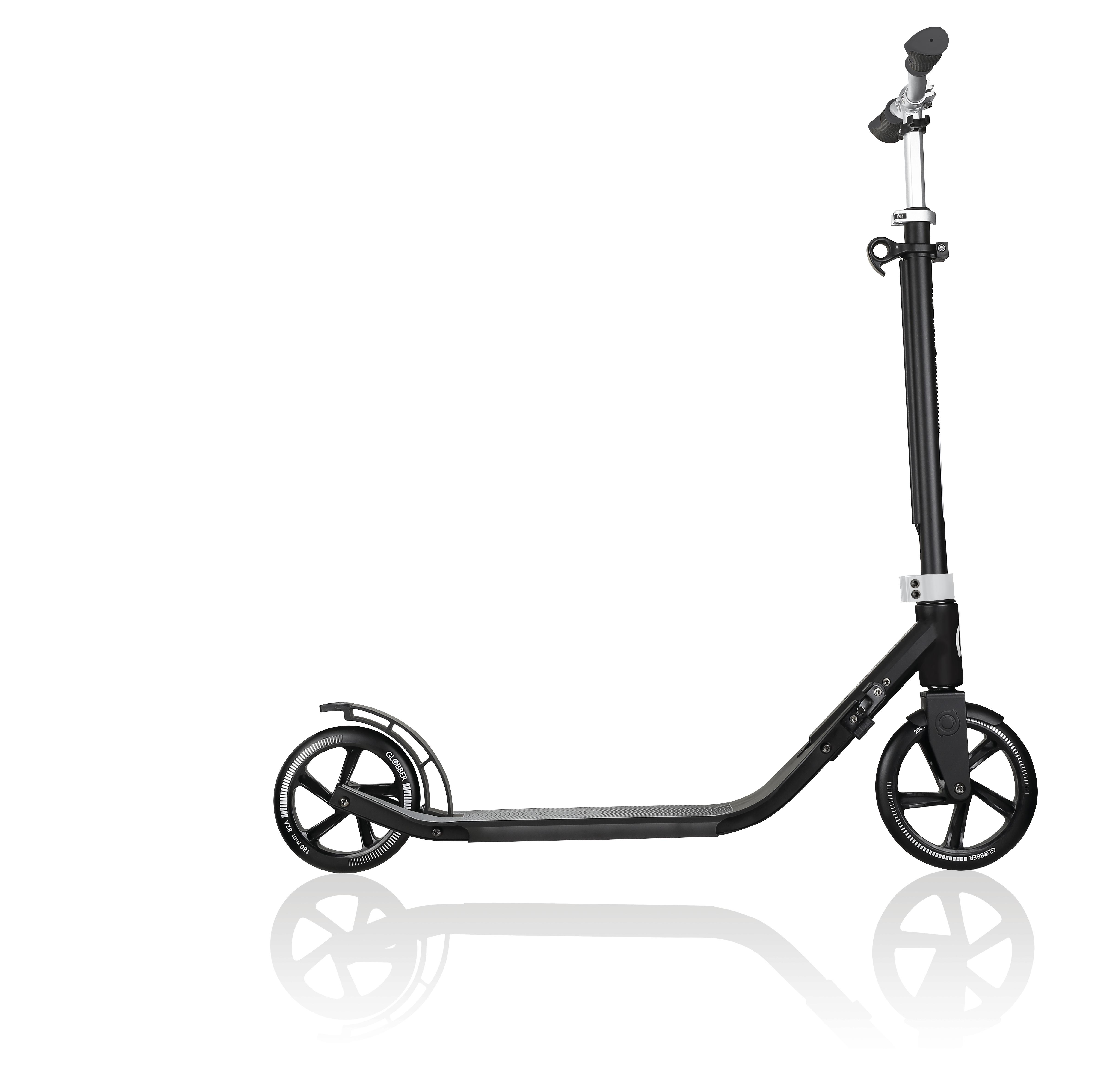 Scooter GL One aus Aluminium - Schwarz/Grau, Basics, Metall (49/111/96cm) - GLOBBER
