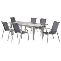 Vrtna Garnitura Amalfi, 7-Delno, Modra - modra/srebrne barve, Moderno, kovina/tekstil - Gardenson