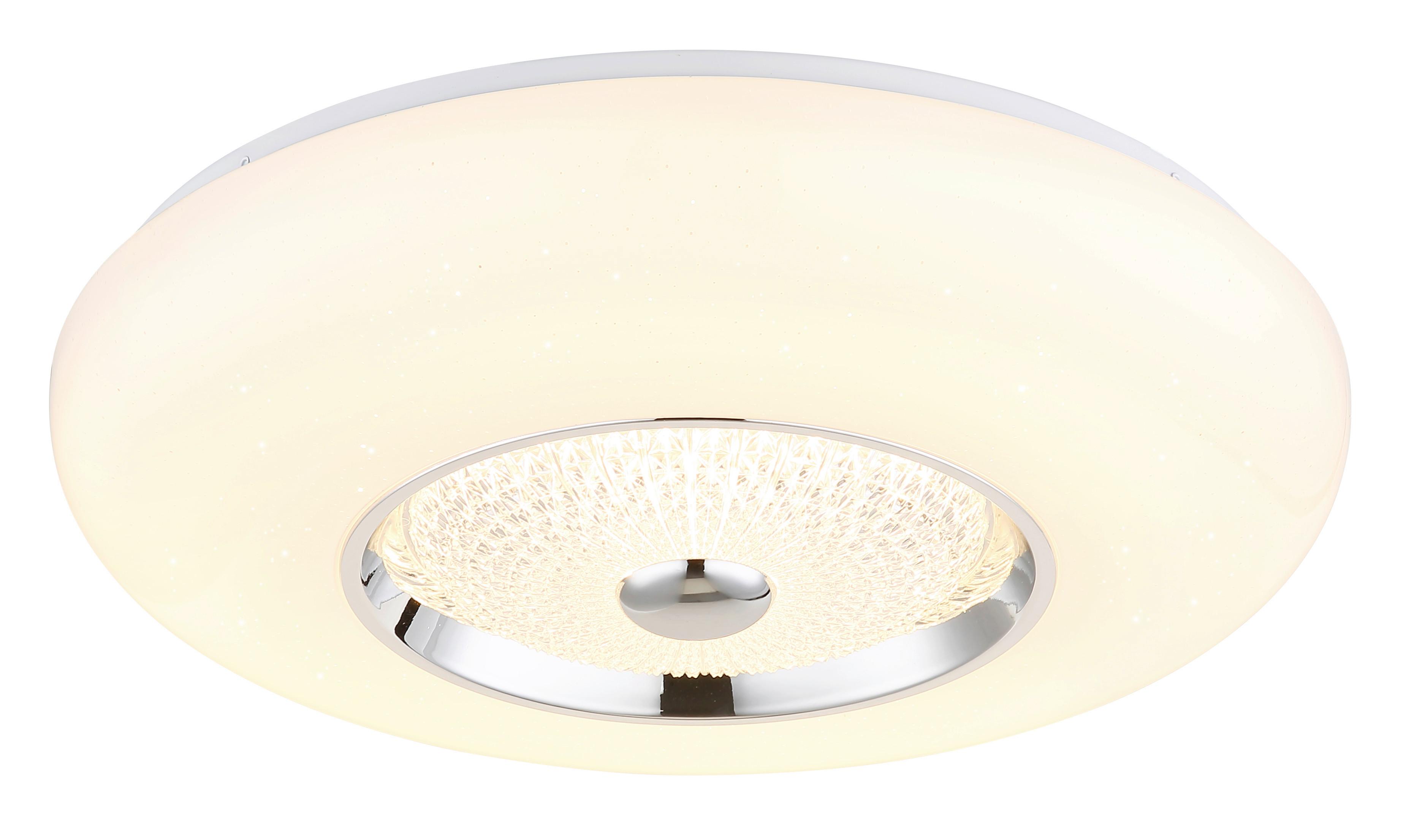 LED Mennyezeti Lámpa 48071-24 Graham - krómszínű/opál, Design, műanyag/fém (48,5/11cm) - Globo