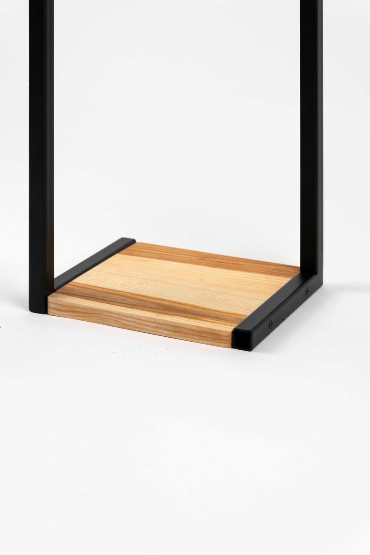 Blumenständer Schwarz - Schwarz, Basics, Metall (23/75/20cm)
