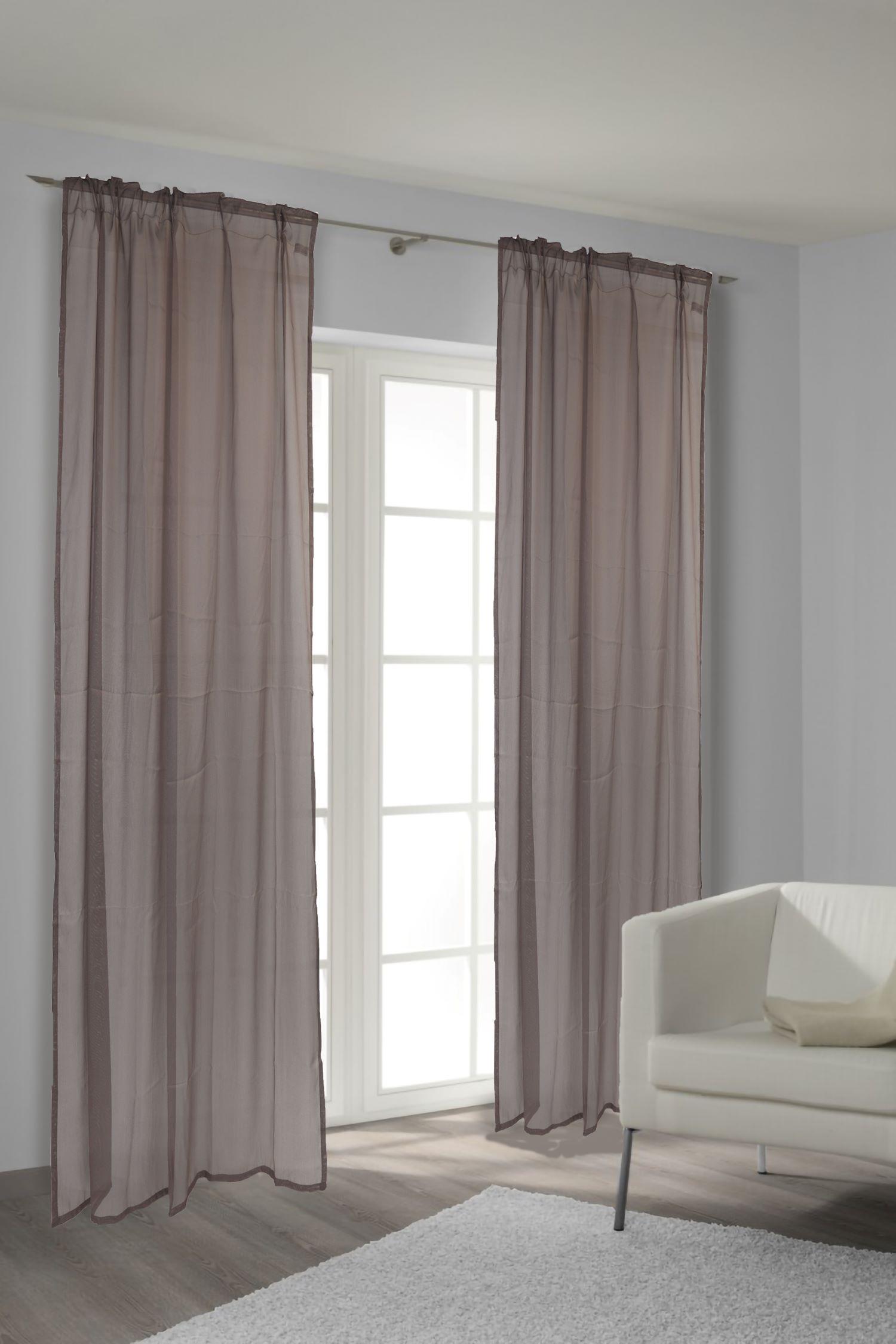Draperie gata confecționată 91196 - maro, textil (140/240cm)