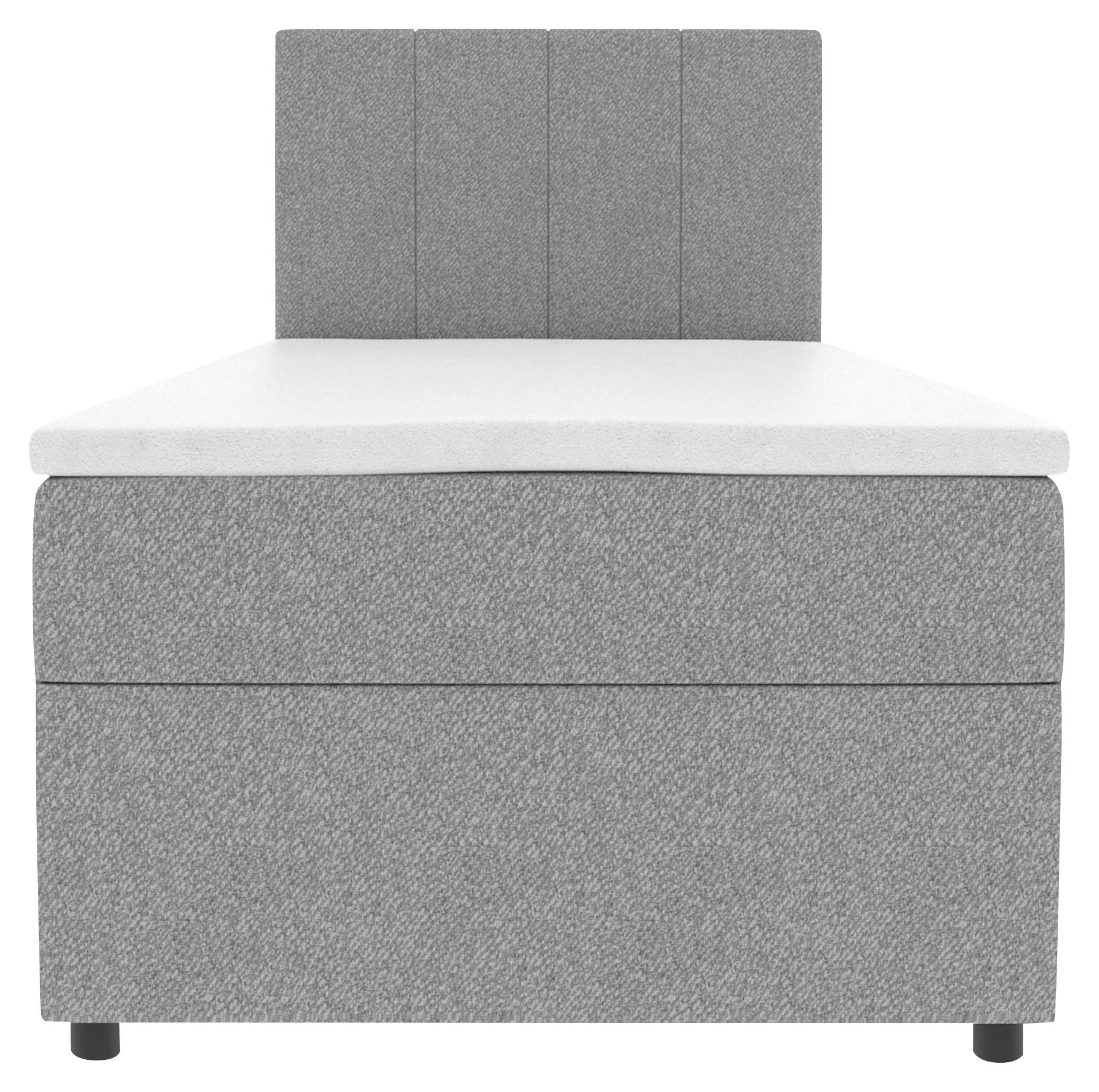 Boxbett Odin Anthrazit ca. 90x200cm - Anthrazit/Schwarz, KONVENTIONELL, Kunststoff/Textil (90/200cm) - Based