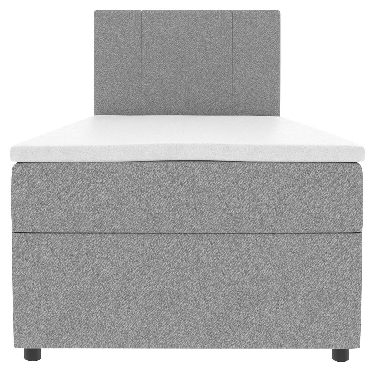 Boxbett Odin Anthrazit ca. 120x200cm - Anthrazit/Schwarz, KONVENTIONELL, Kunststoff/Textil (120/200cm) - Based