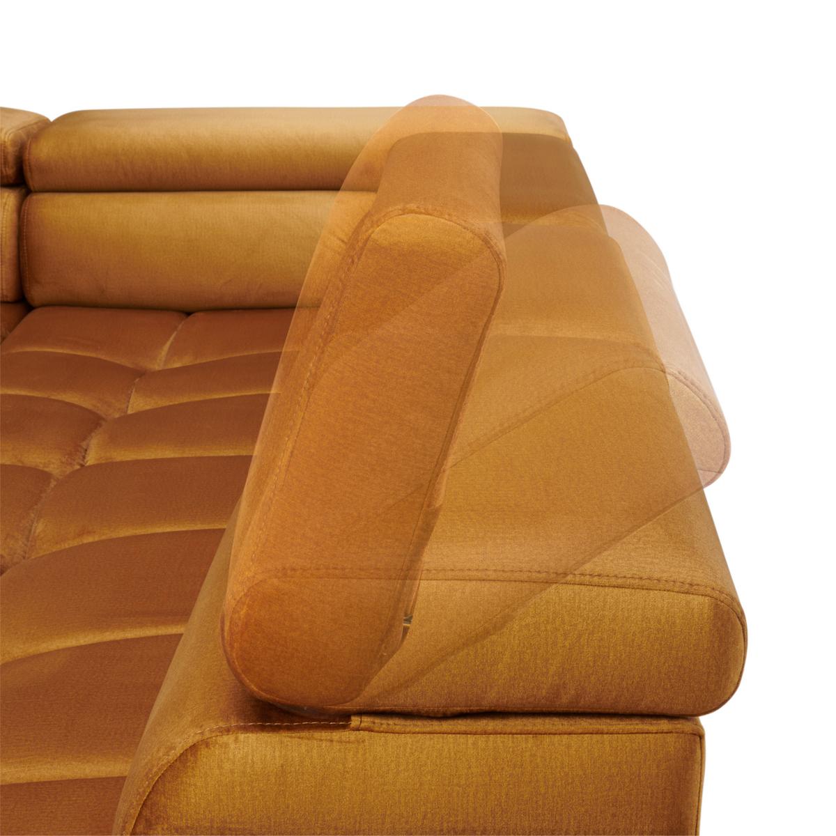 Coltar IMPERIA -EXKLUSIV- - galben curry, Design, textil (177/385/216cm) - Modern Living