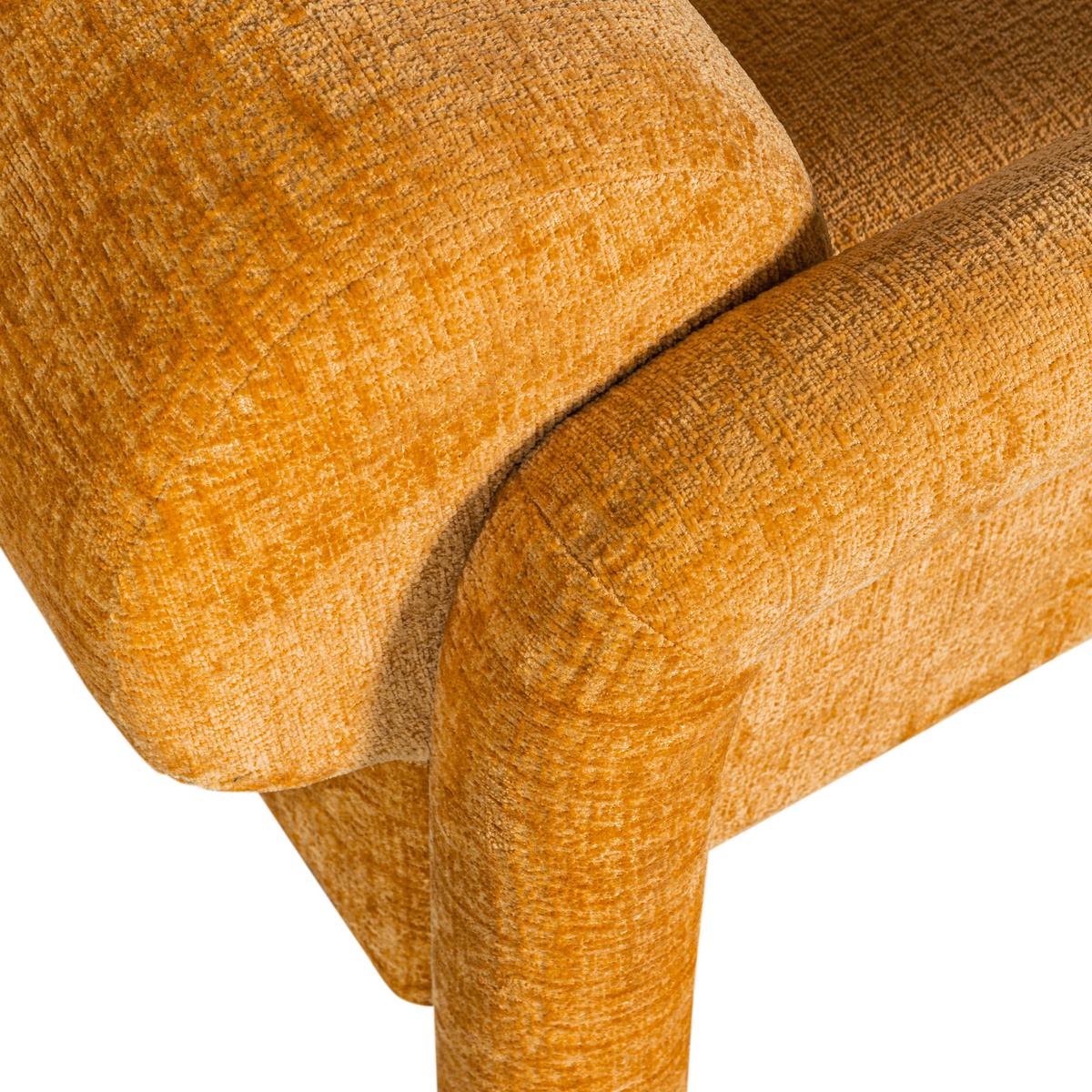 Sessel Lenny Goldfarben - Goldfarben, Design, Textil (76/65/82cm) - Livetastic