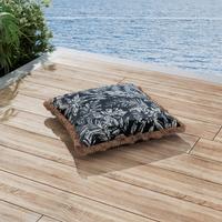 Outdoorkissen Nadia Blau/Weiß ca. 50x50 cm - Blau/Weiß, MODERN, Textil (50/50/10cm) - Bessagi Garden