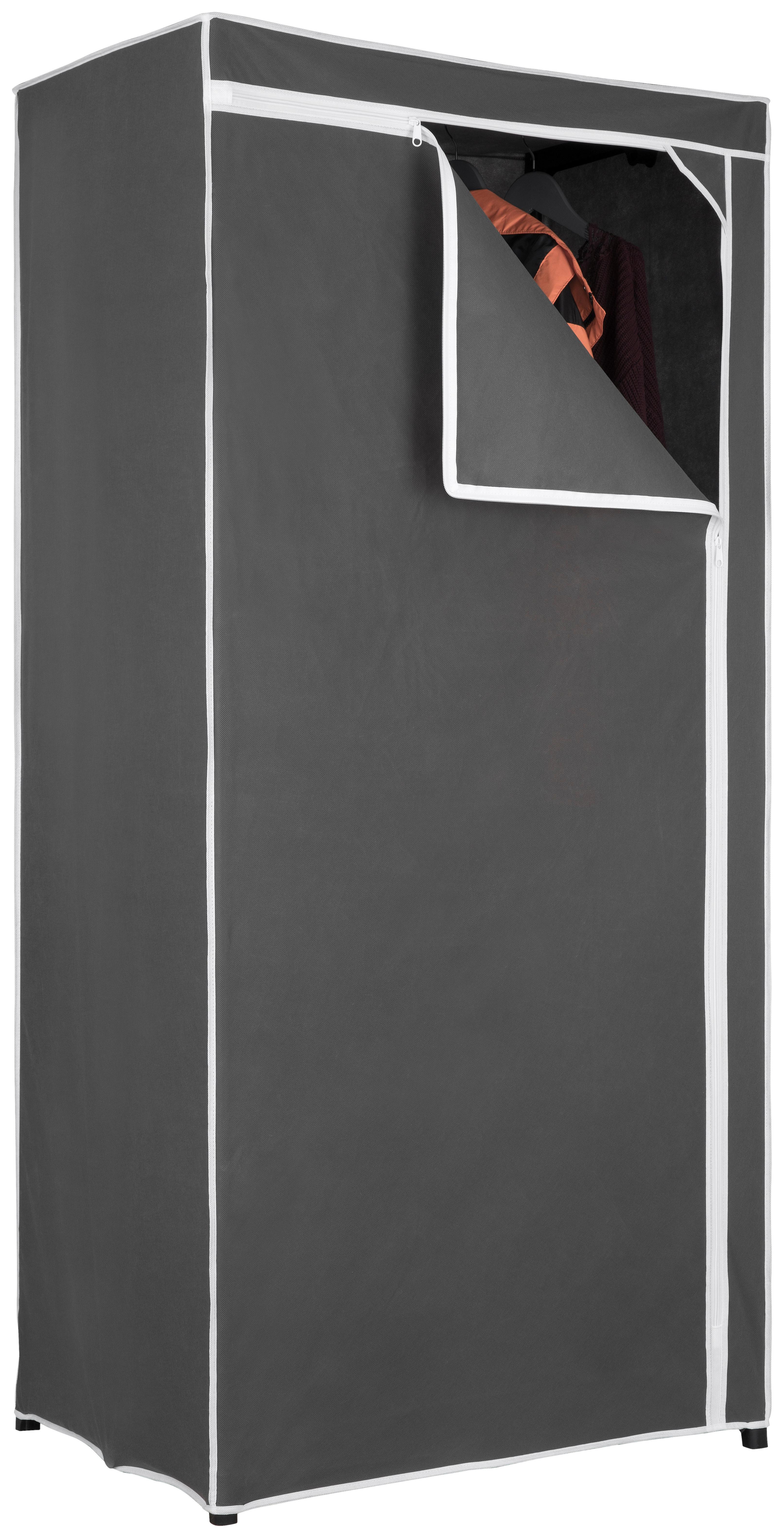 SZAFA MATERIAŁOWA PROMO - szary, Basics, tworzywo sztuczne/metal (75/160/50cm) - Carryhome