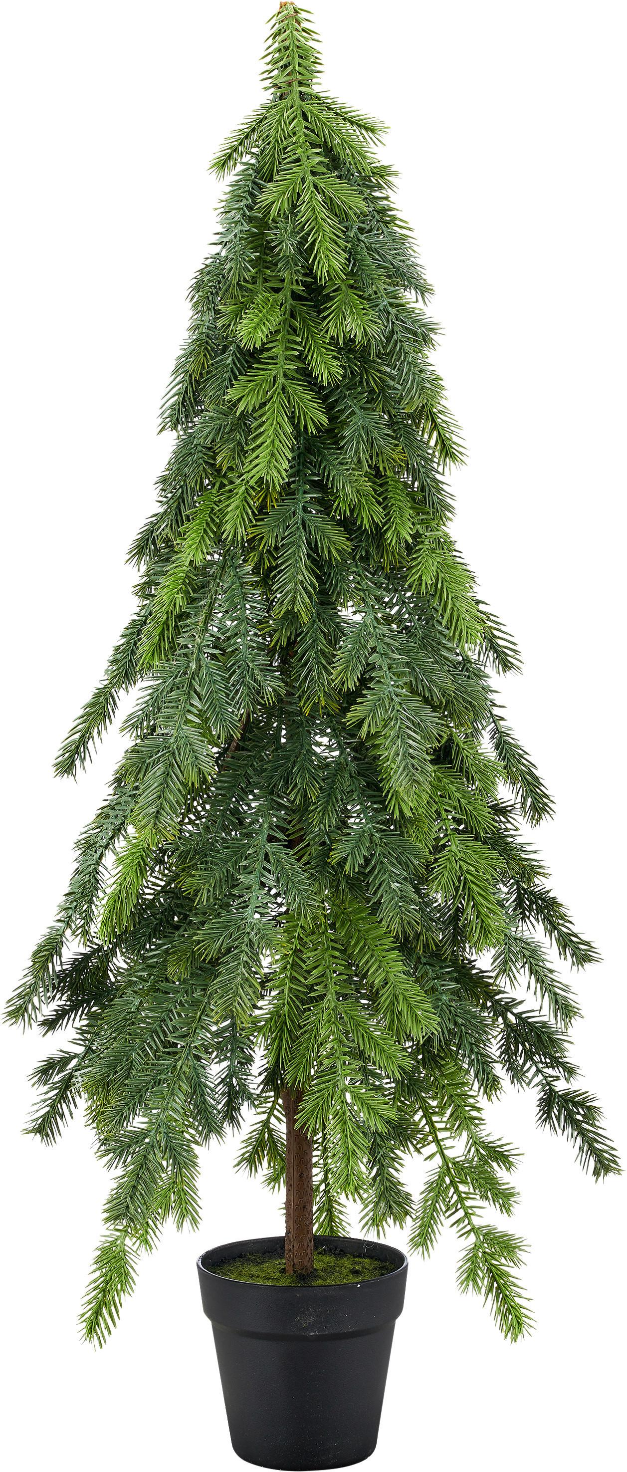 Kunstpflanze Feichten- pyramidenbaum Grün/Braun - Braun/Grün, Basics, Kunststoff (30/94cm)