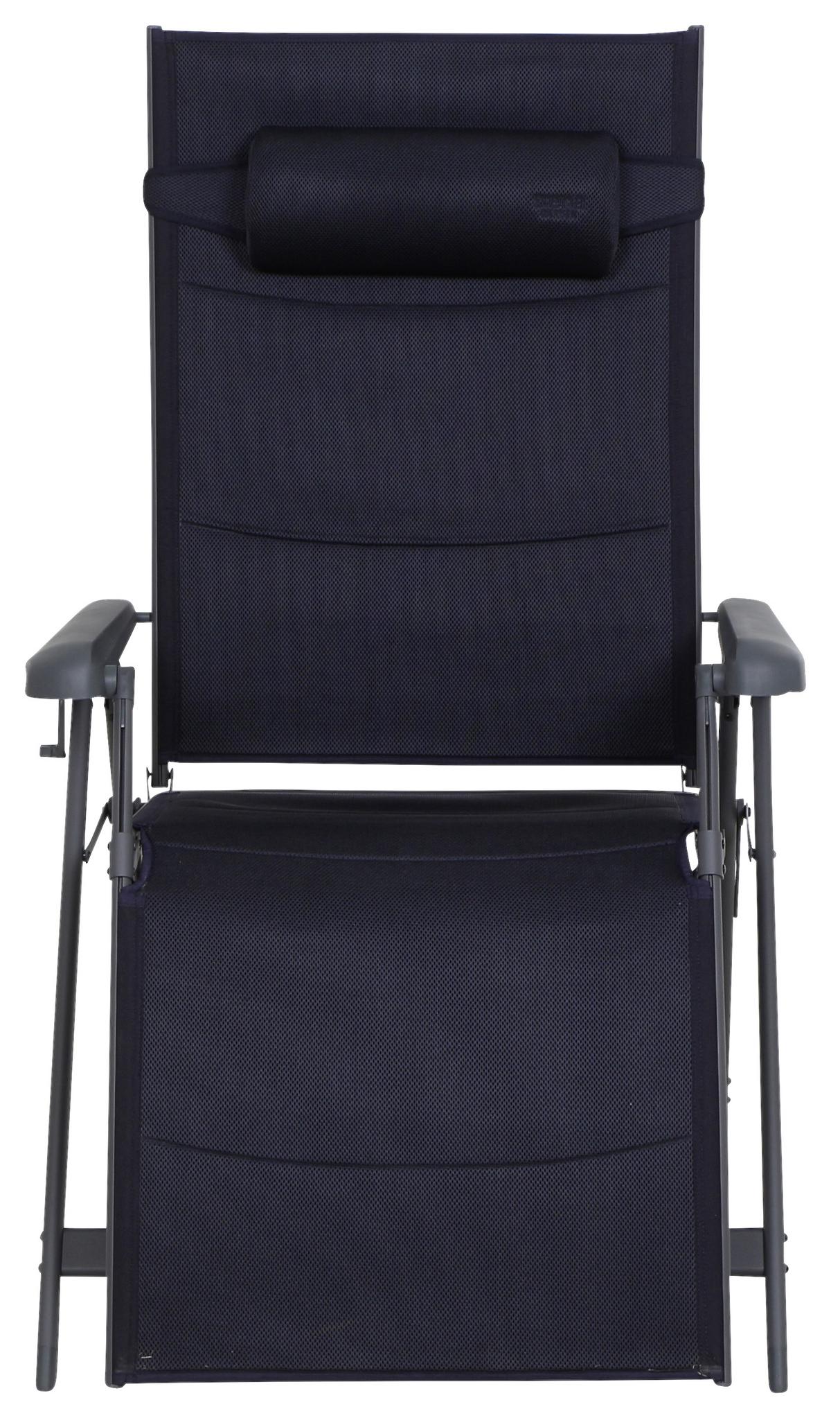 GARTEN-RELAXLIEGE Premium B: 75cm - Anthrazit, KONVENTIONELL, Textil/Metall (75/123/91cm) - Siena Garden