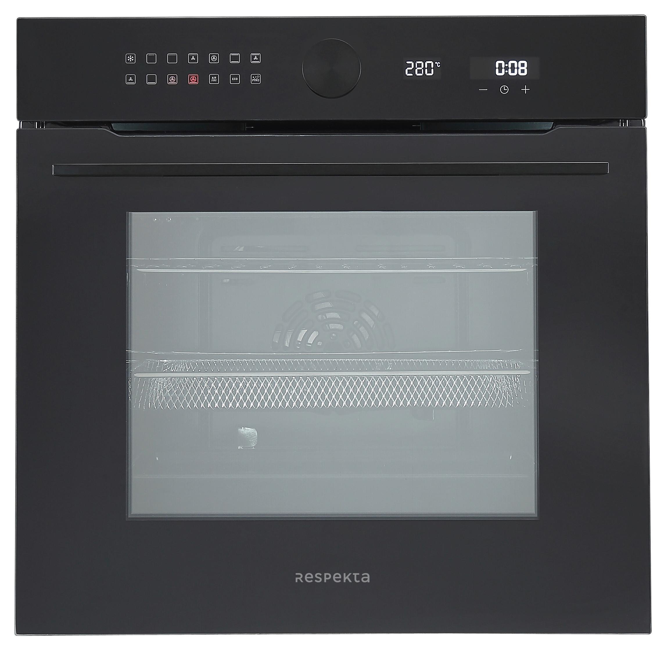 Einbaubackofen Adrian Schwarz ca. 71 Liter 3.250 Watt - Schwarz, Basics, Glas/Metall (59,5/59,5/57,5cm) - Respekta