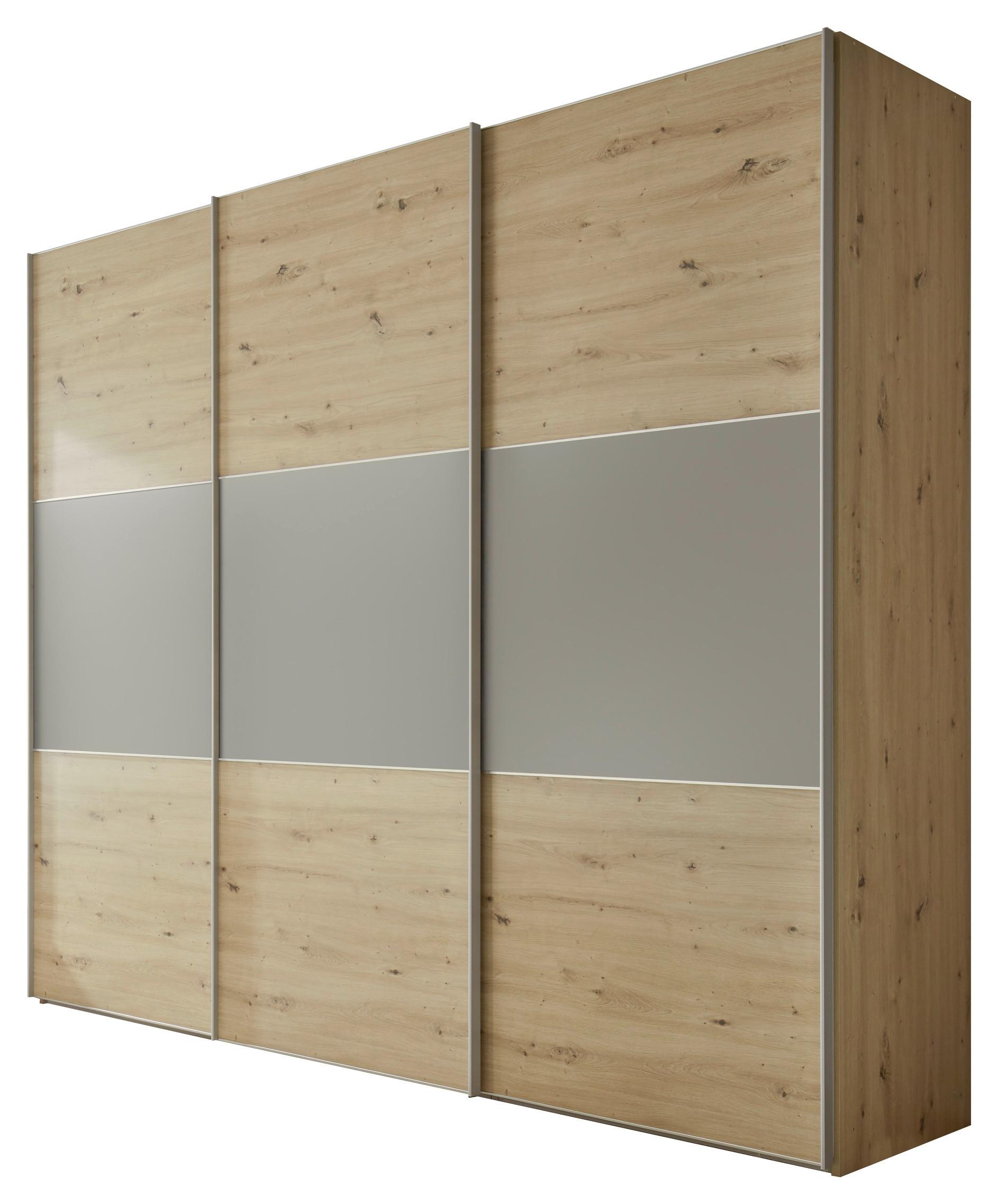 Ormar S Kliznim Vratima Includo - siva/hrast Artisan, Design (280/222/68cm) - Premium Living