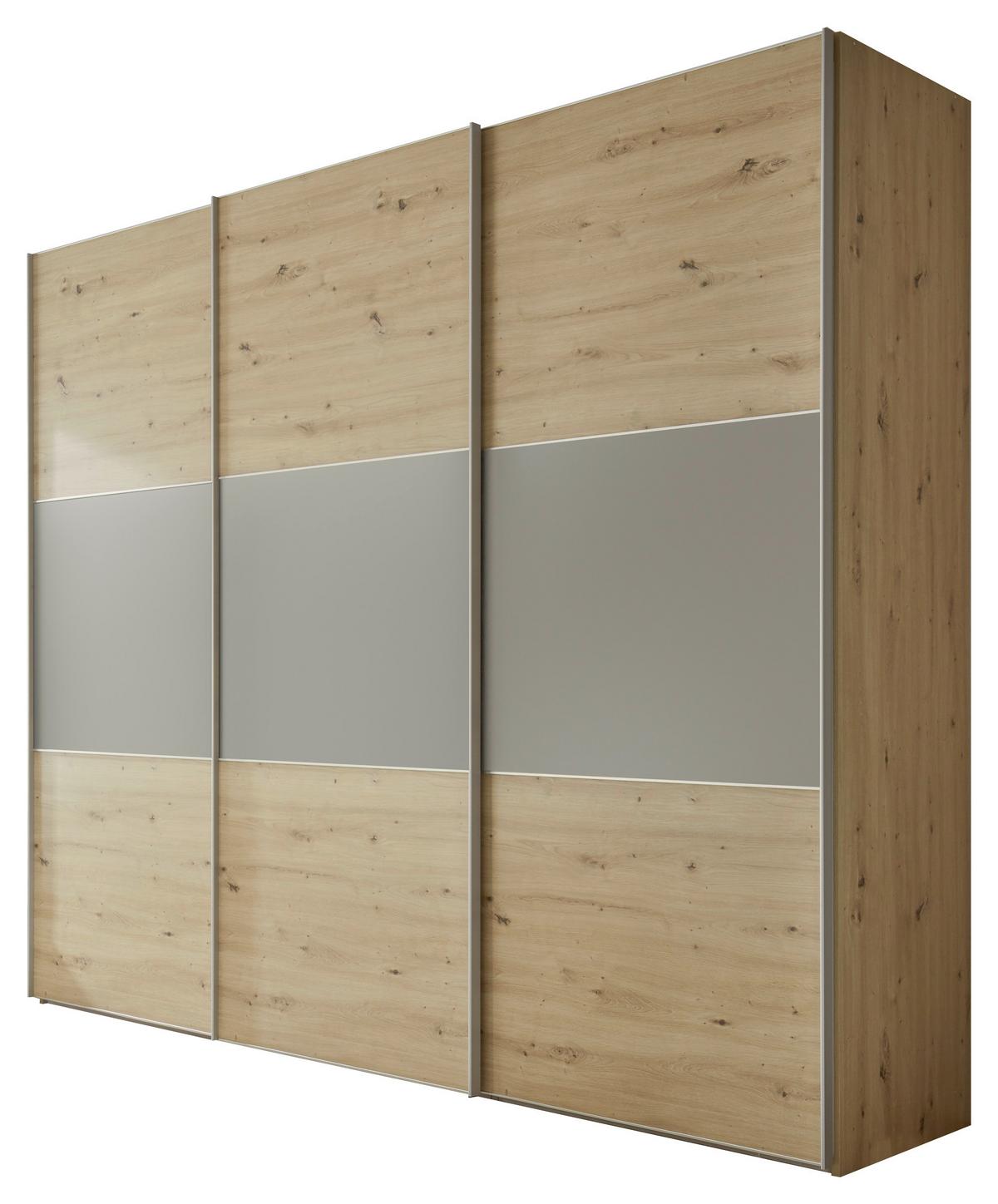 Ormar S Kliznim Vratima Includo - siva/hrast Artisan, Design (280/222/68cm) - Premium Living