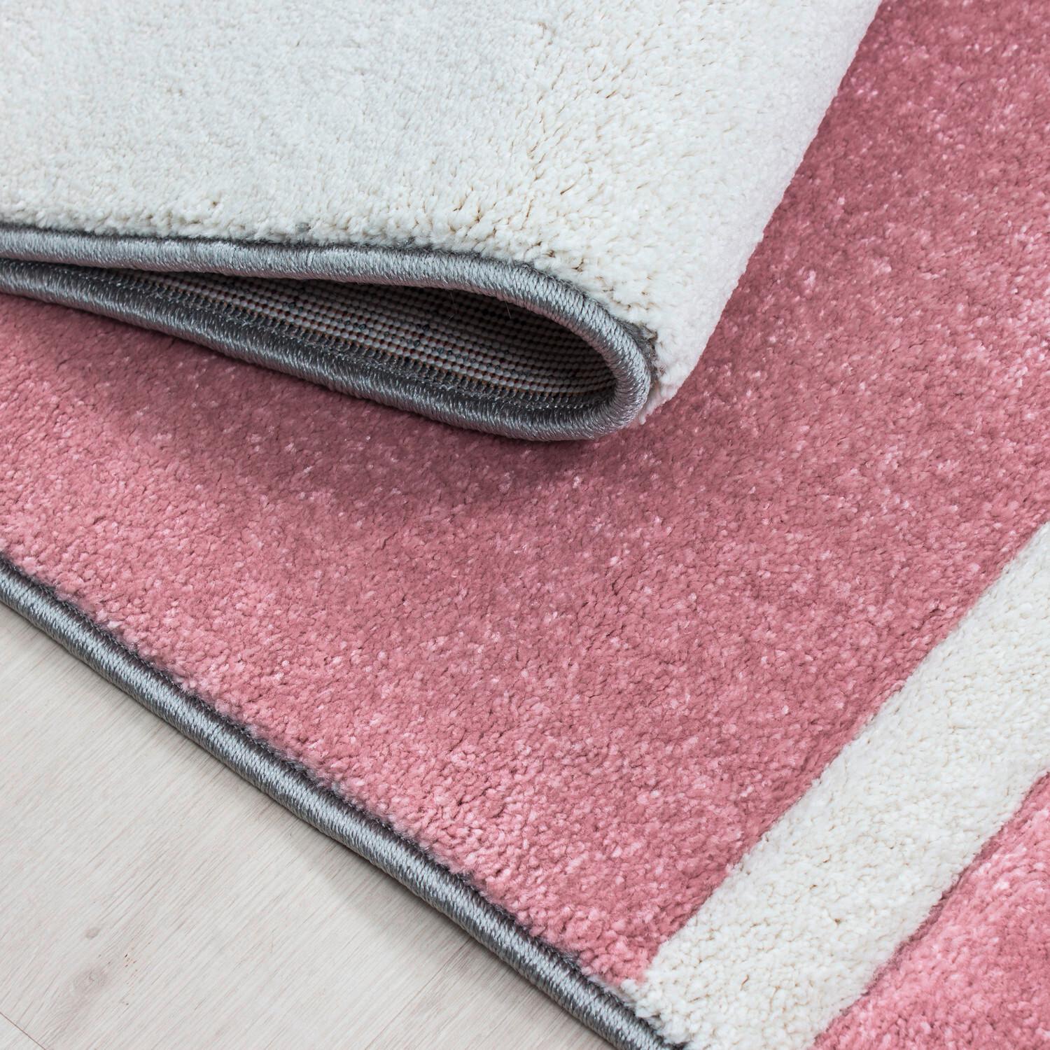 Ravno Tkana Preproga Hawaii, Roza, 280x370cm - pink, Design, tekstil (280/370cm) - Novel