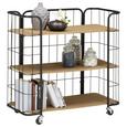 Regal Schwarz/naturfarben - Schwarz/Naturfarben, LIFESTYLE, Holz/Holzwerkstoff (83/40/82,5cm) - MÖMAX modern living