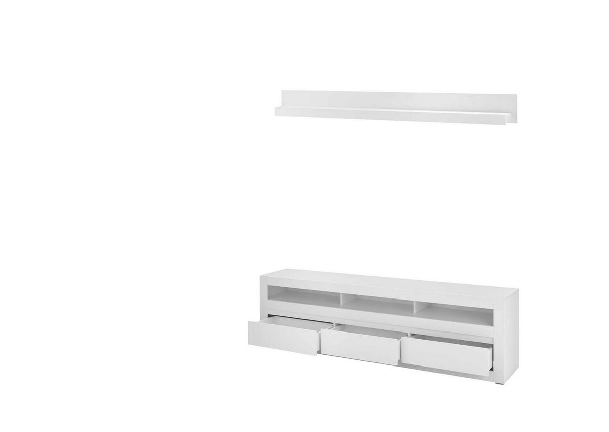 WOHNWAND CHESTER - Eichefarben/Silberfarben, Design, Holzwerkstoff/Kunststoff (217/170/42cm) - MID.YOU