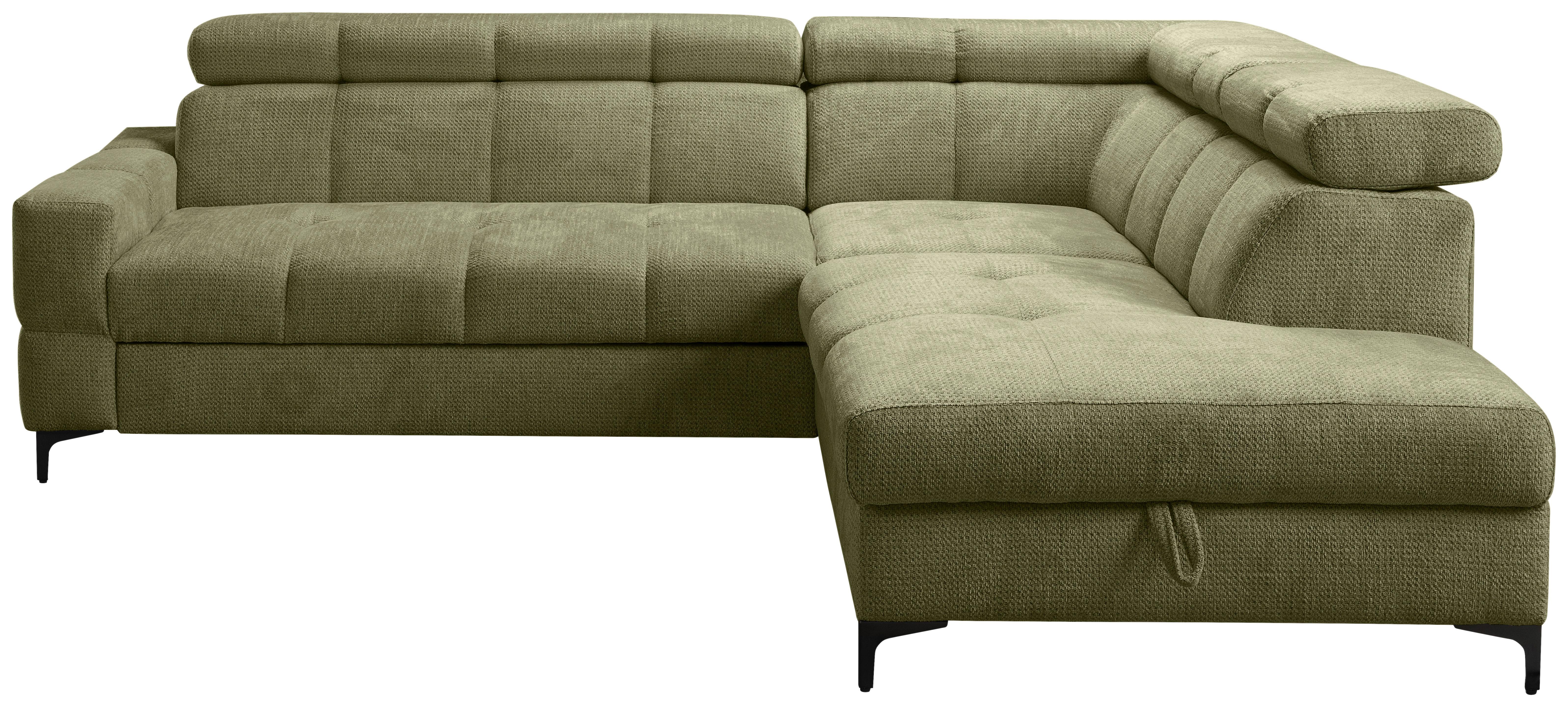 COLțAR LENO - gri deschis/măsliniu, Modern, textil/material pe bază de lemn (254/79-95/212cm) - Modern Living