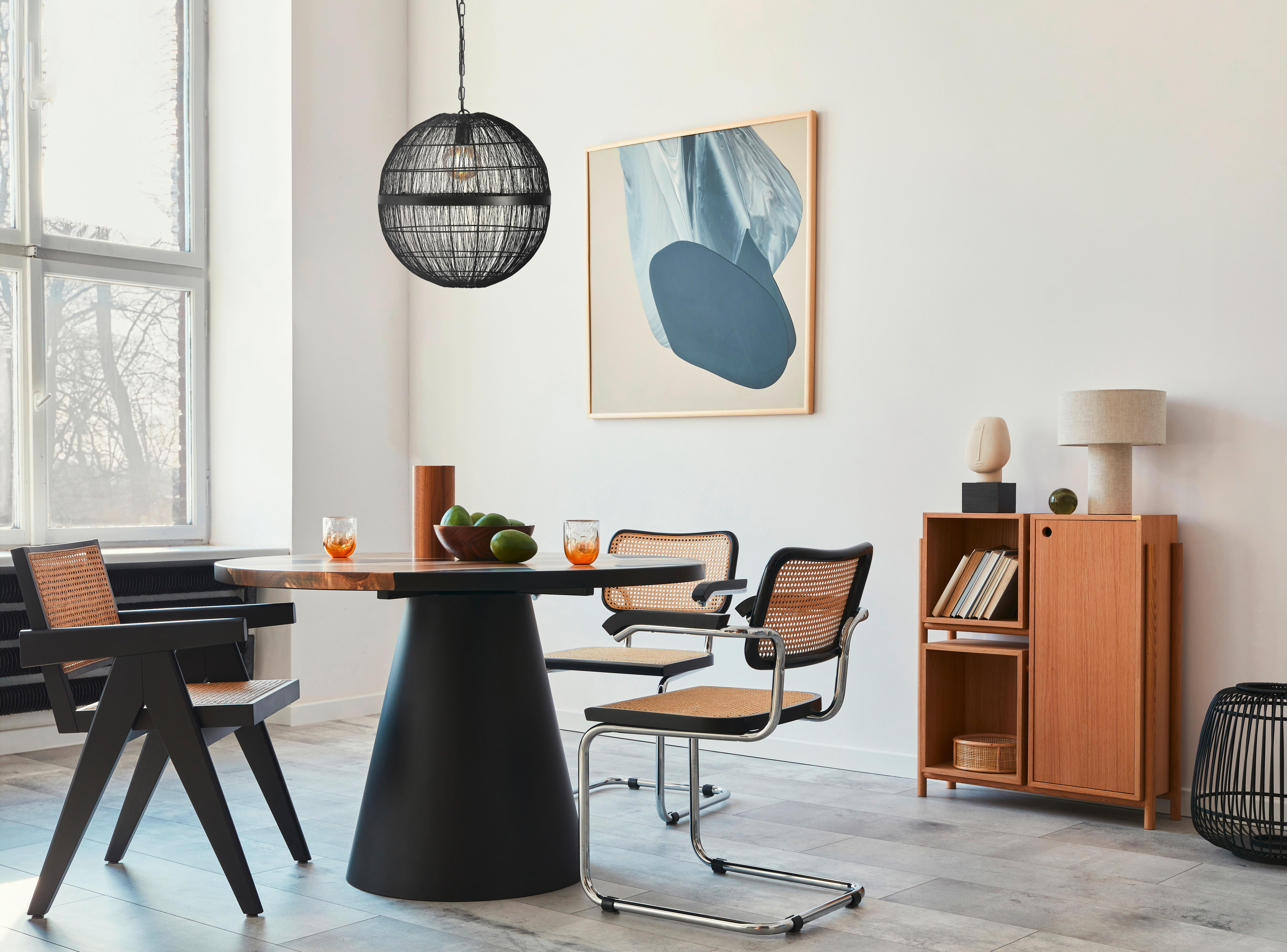 Hängeleuchte Hermi II max. 40 Watt - Schwarz, Basics, Metall (50/120cm) - Globo
