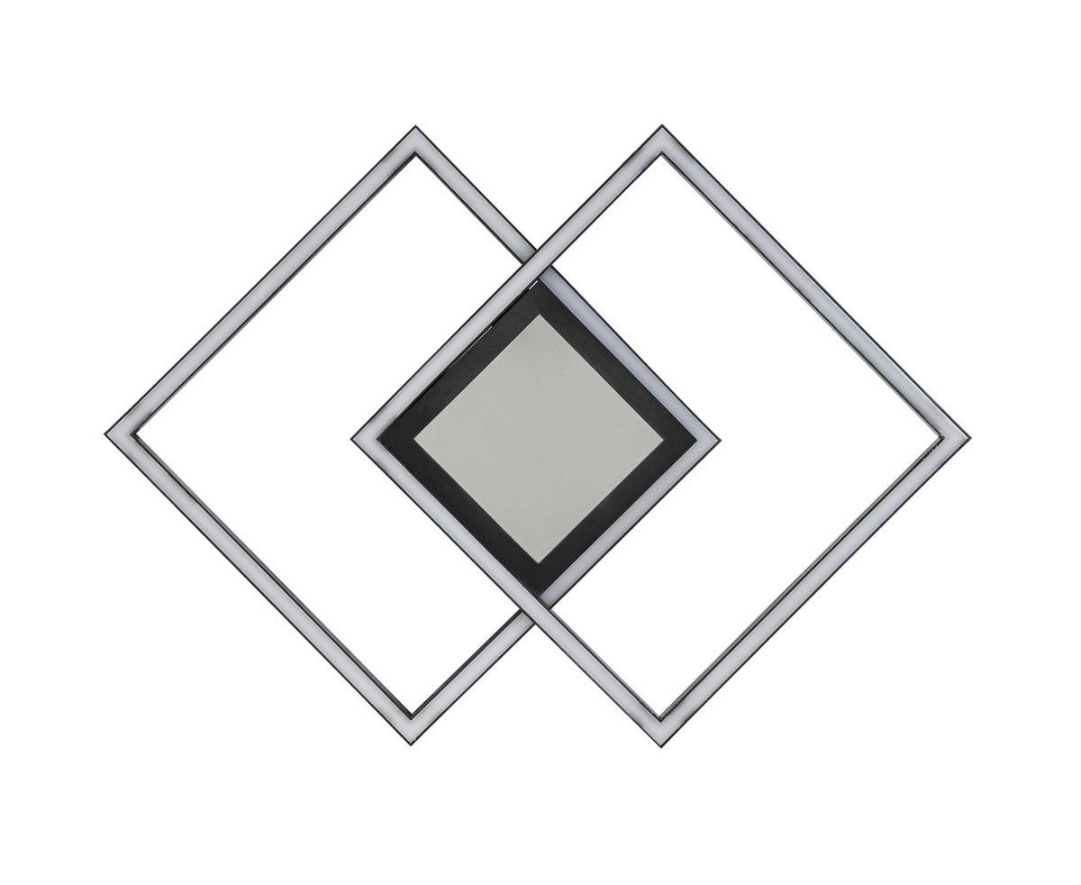 Plafoniera cu LED Vuio - negru, Modern, plastic/metal (59/42/4,5cm) - Mömax