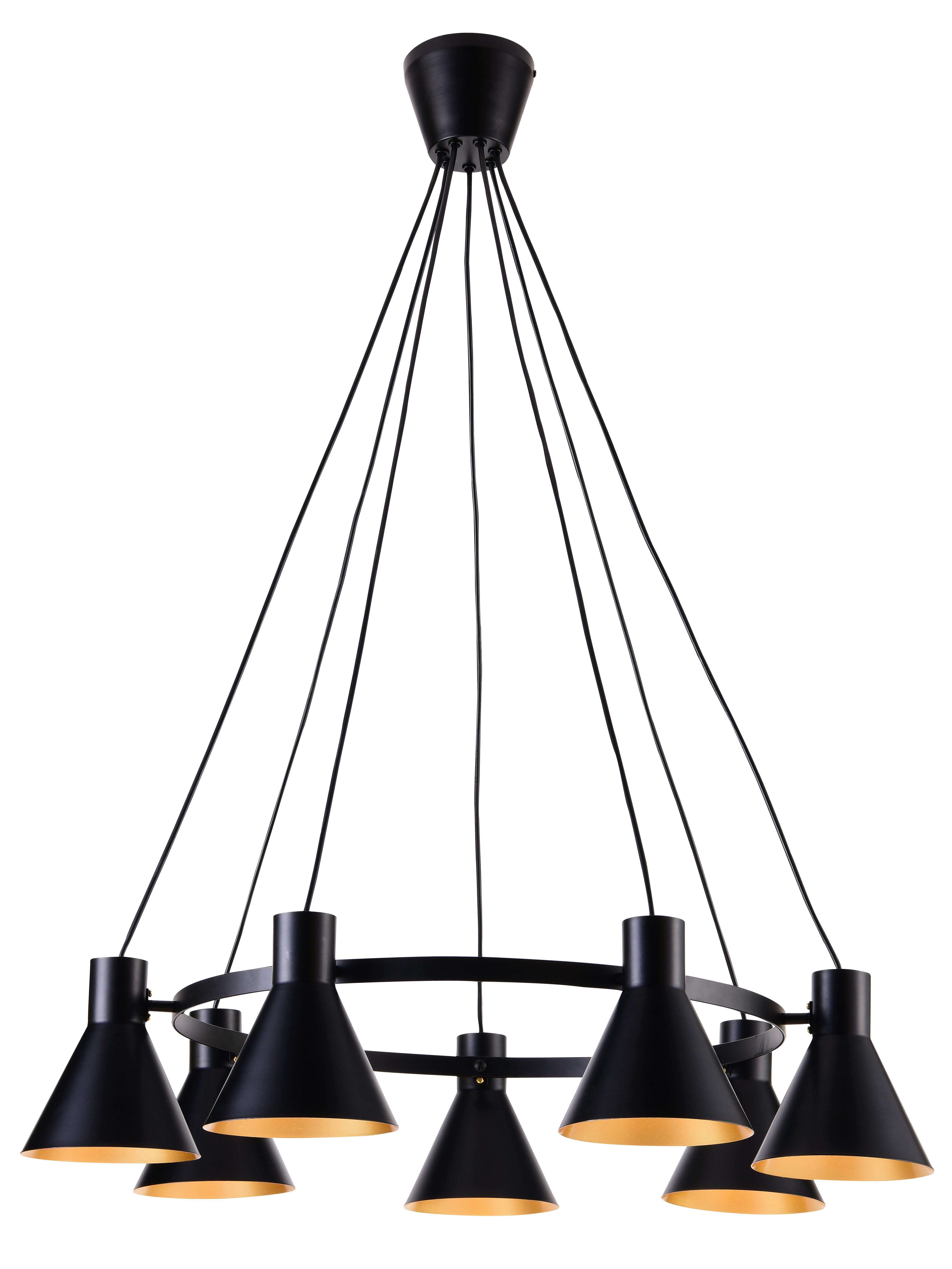 Viseća Svjetiljka More - zlatne boje/crna, Design, metal (78/78/100cm)
