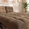 CANAPÉ-LIT LIARA - noir/moka, MODERN, métal/textile (137/87/110cm) - Bessagi Home