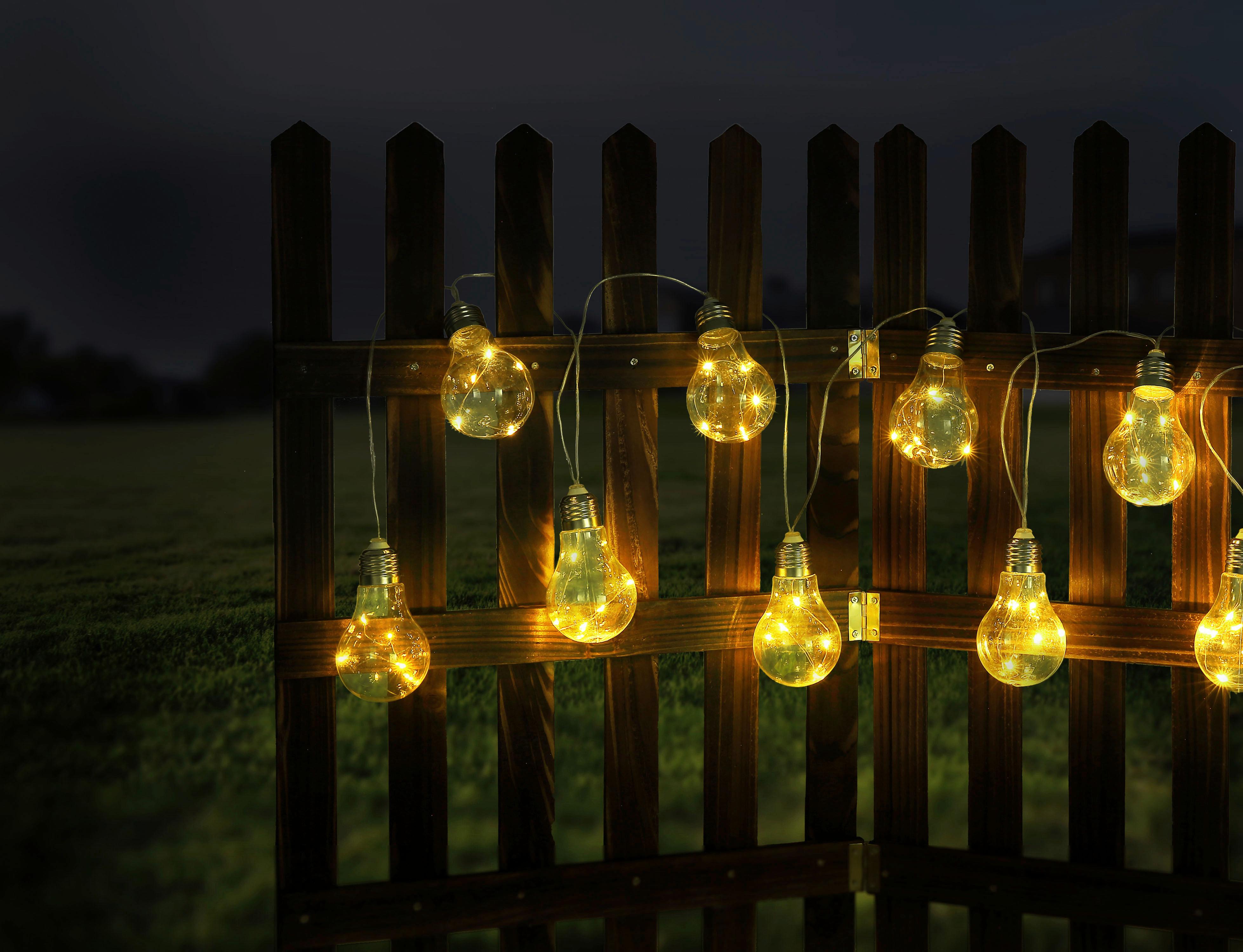 Lichterkette max. 0,3 Watt - Klar/Silberfarben, Kunststoff (380cm) - Globo