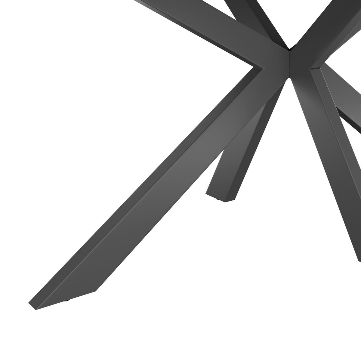 Masă STEVE 2 140 - negru, Modern, ceramică/metal (140/76/90cm)