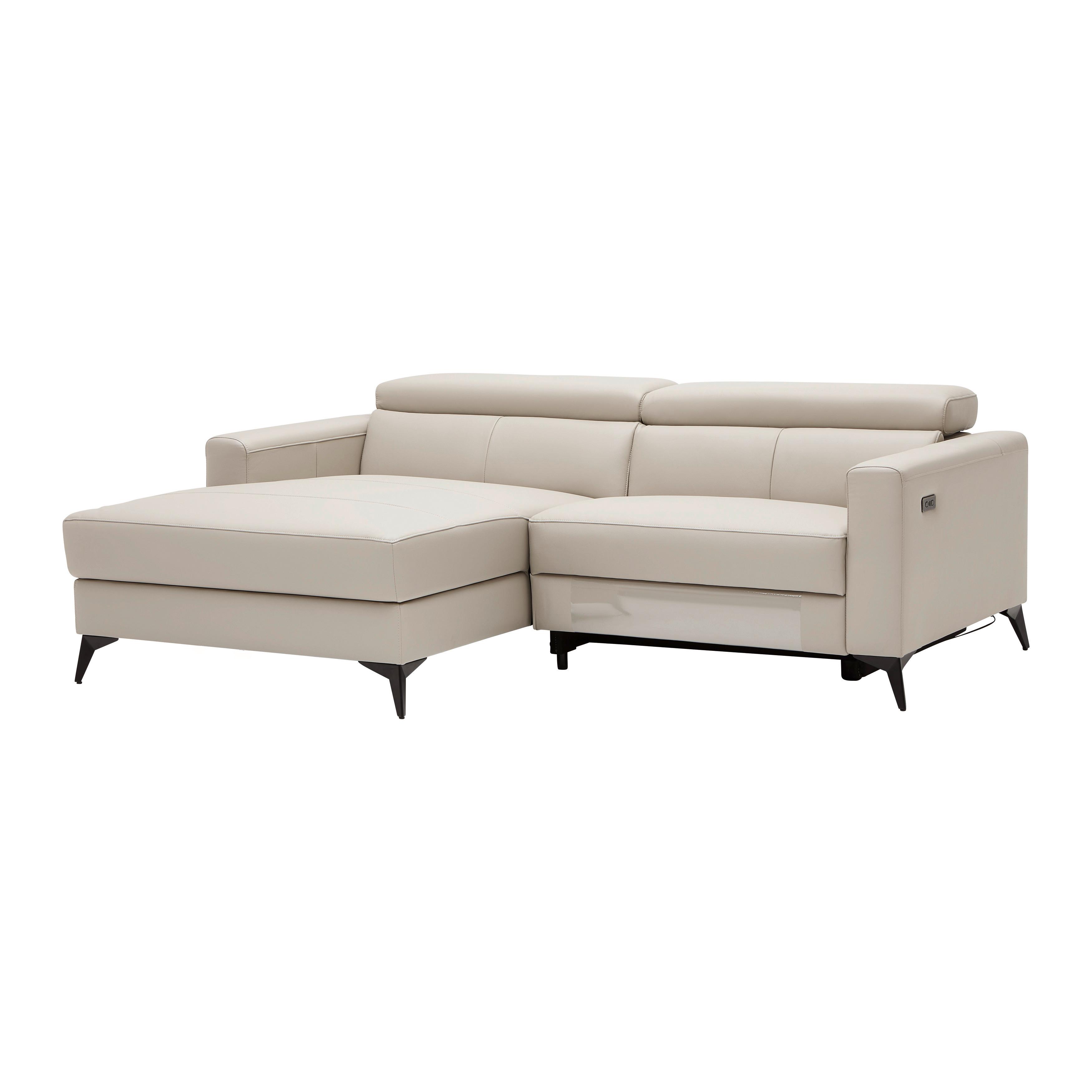 Sarokkanapé Bari - bézs, Konventionell, bőr/textil (102-163/75-95/214cm) - Mömax