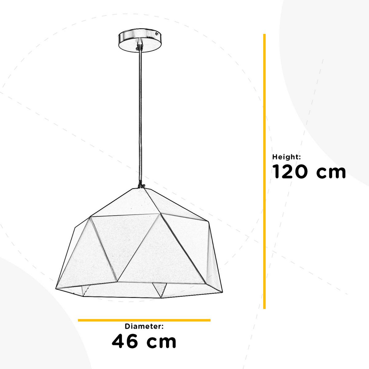 Hängeleuchte Yong Schwarz/Goldfarben max. 22 W - Goldfarben/Schwarz, Design, Metall (46/120cm)