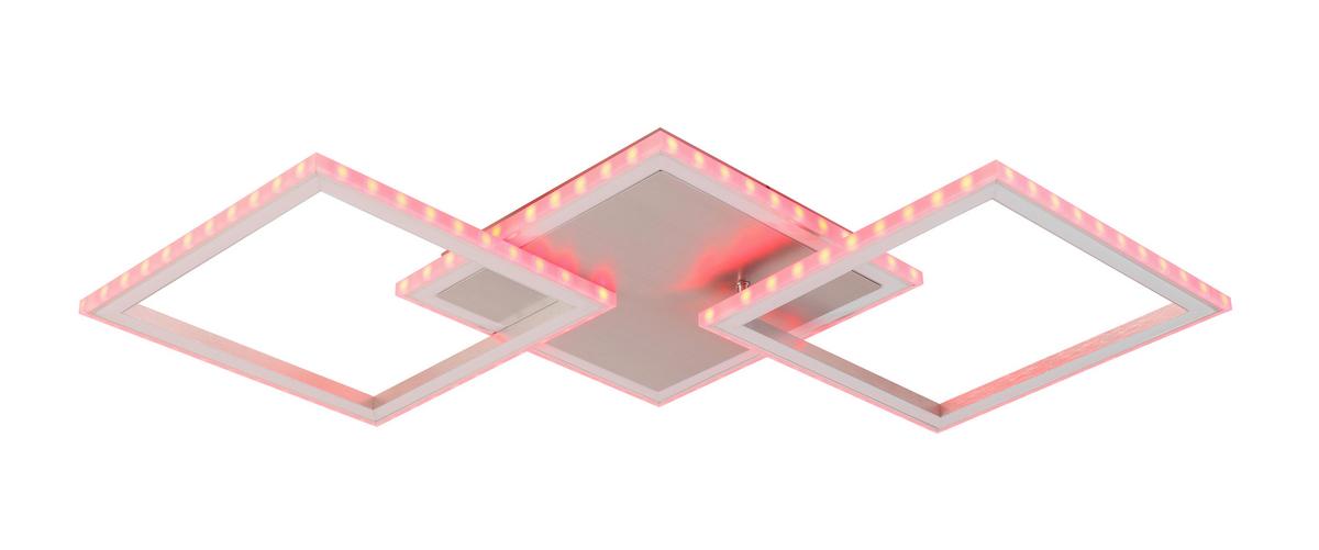 Led Mennyezeti Lámpa Qinton - alumíniumszínű, Romantik / Landhaus, műanyag/fém (95/44/7,3cm) - Premium Living