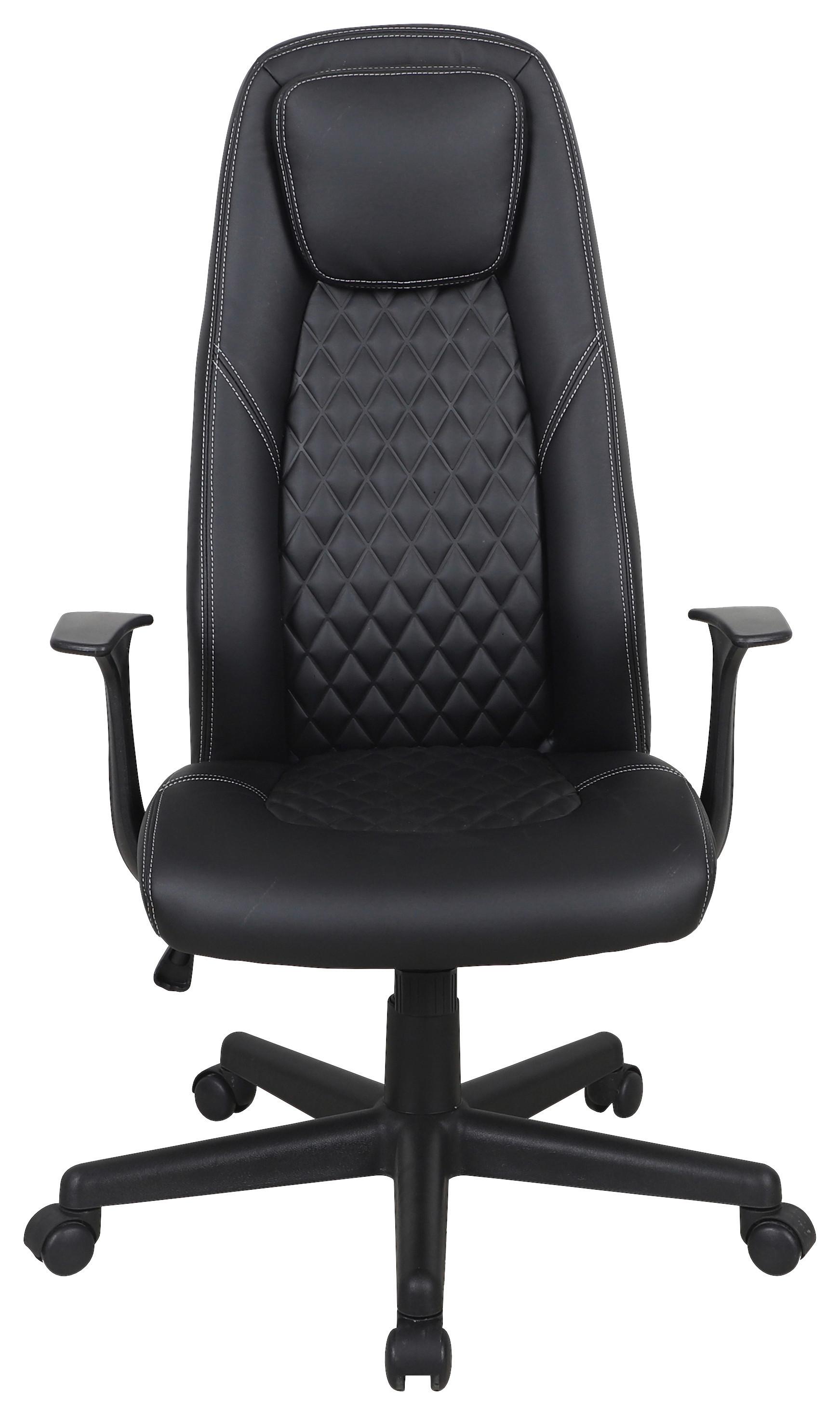 Uredska Stolica Duke - bijela/crna, Moderno, tekstil/plastika (64,5/121/62,5cm) - Modern Living