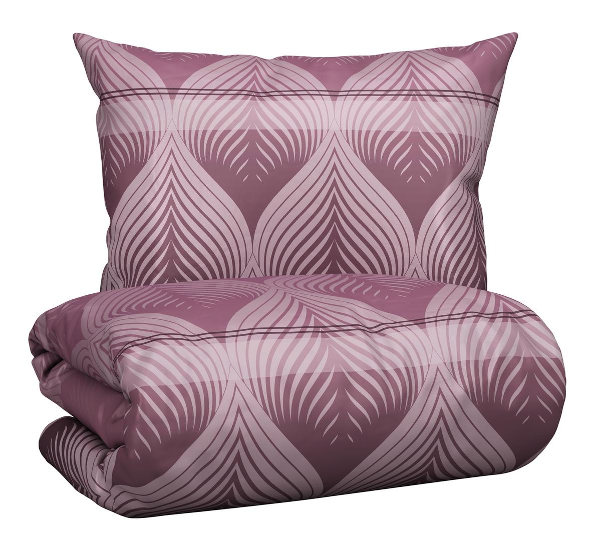 Bettwäsche Domps XL Mauve ca. 140x220cm - Mauve, MODERN, Textil (140/220cm) - Modern Living