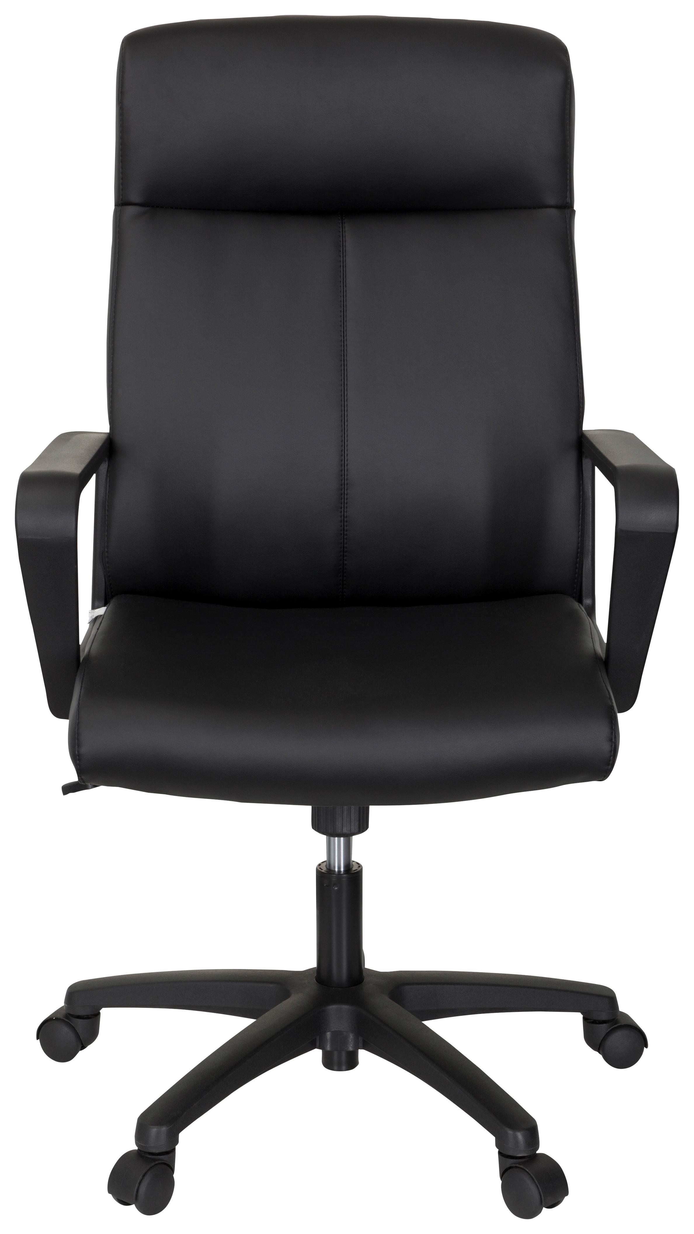 Pisarniški Stol Lisso, Črna - črna, Moderno, umetna masa/tekstil (63/116/66cm) - MID.YOU