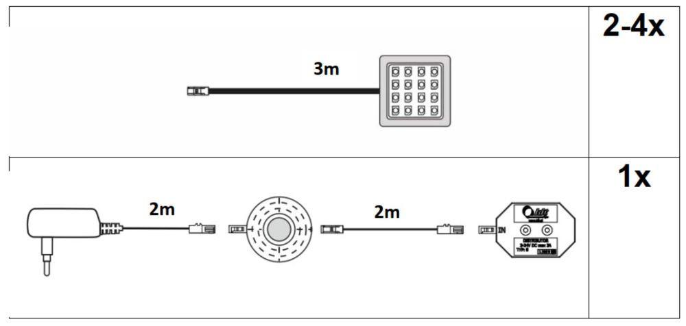 LED Leuchtmittel Kaltweiß 3er-Set - Schwarz, KONVENTIONELL, Kunststoff (22/8/5cm) - MID.YOU
