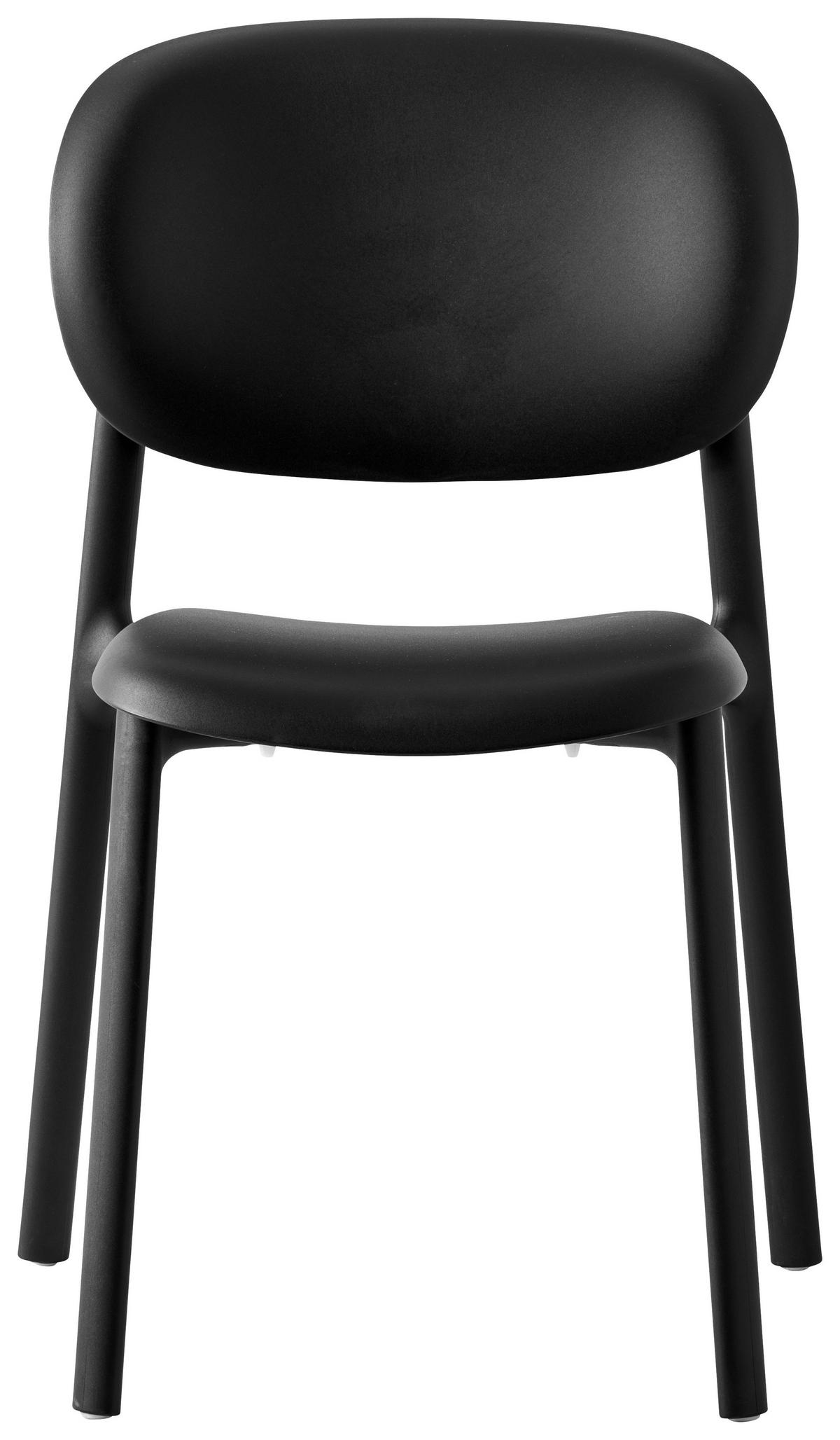 KRZESŁO ZERO - czarny, Design, tworzywo sztuczne (53/82/53cm) - Connubia 