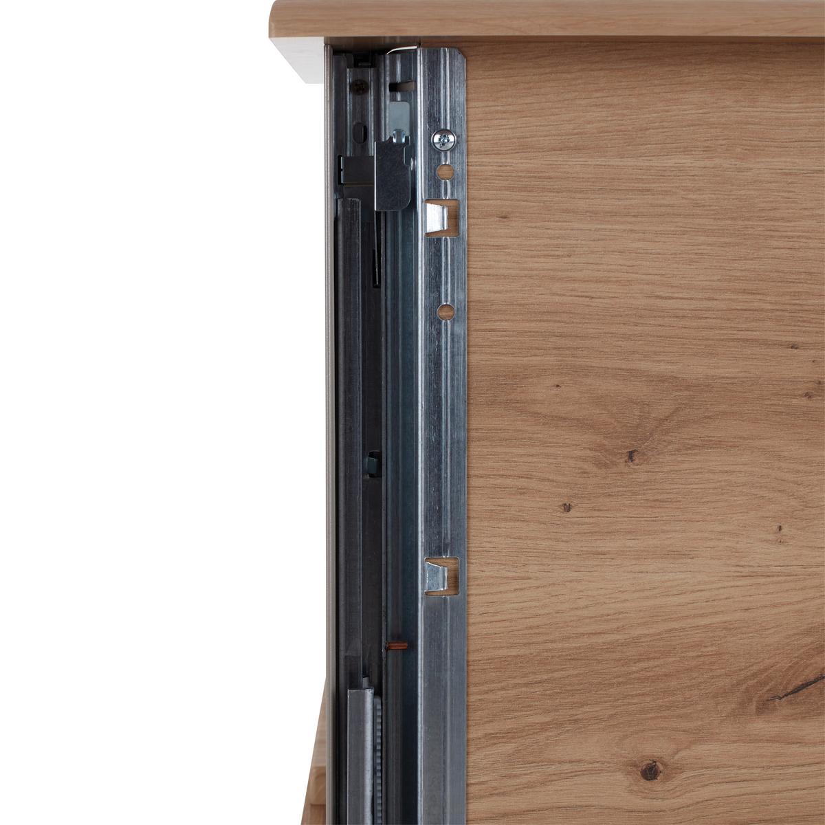 Omarica Za Pod Umivalnik Avensis 304 - barve kroma/barve hrasta, Moderno, kovina/leseni material (75/53/45cm) - Mömax