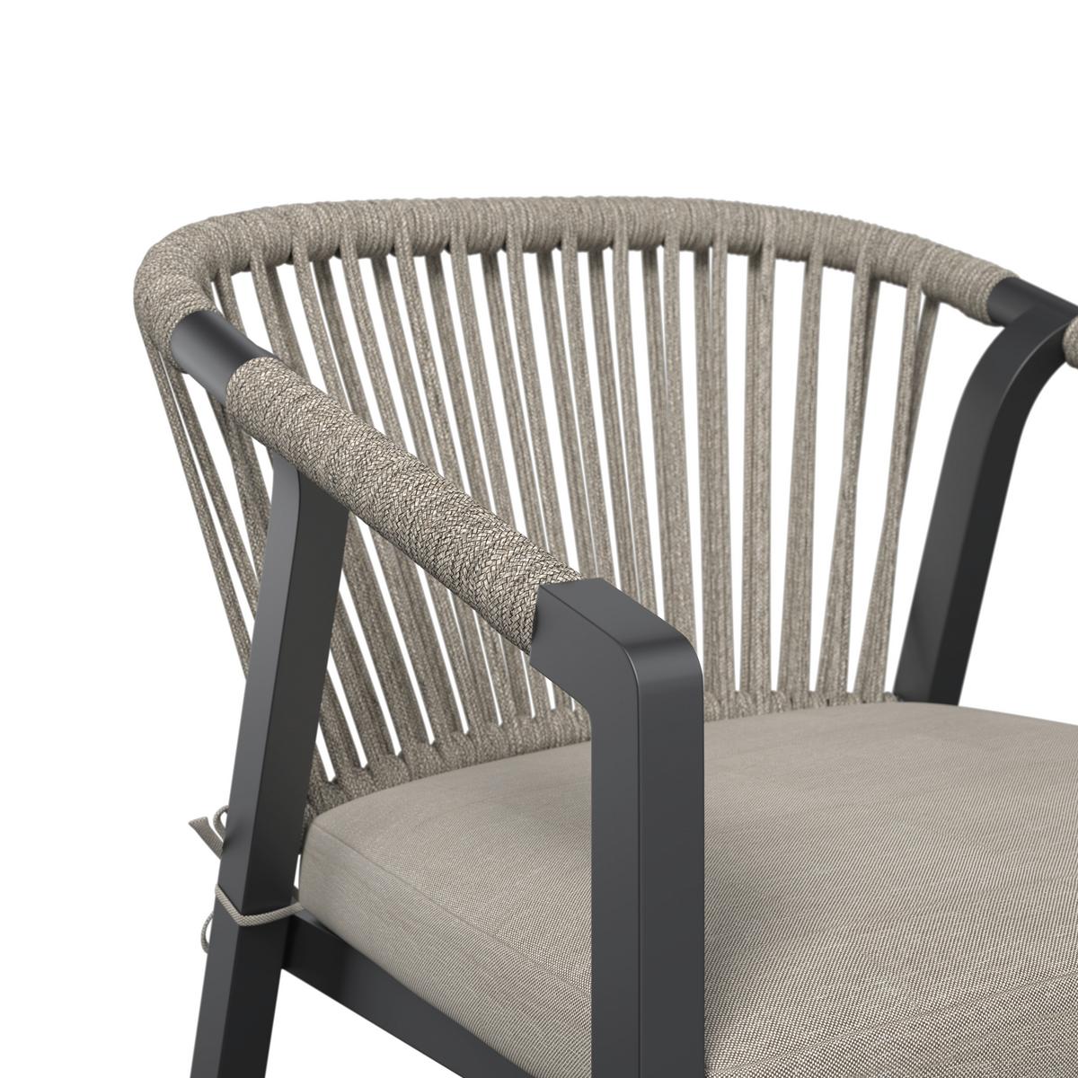 Balkonszett Bardolino - világosszürke/akáciaszínű, Modern, textil/fa - Mömax