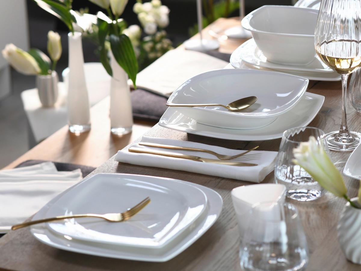 Kombinirani Servis Melbourne Creme, 16-Delni - bela, Basics, keramika - Creatable