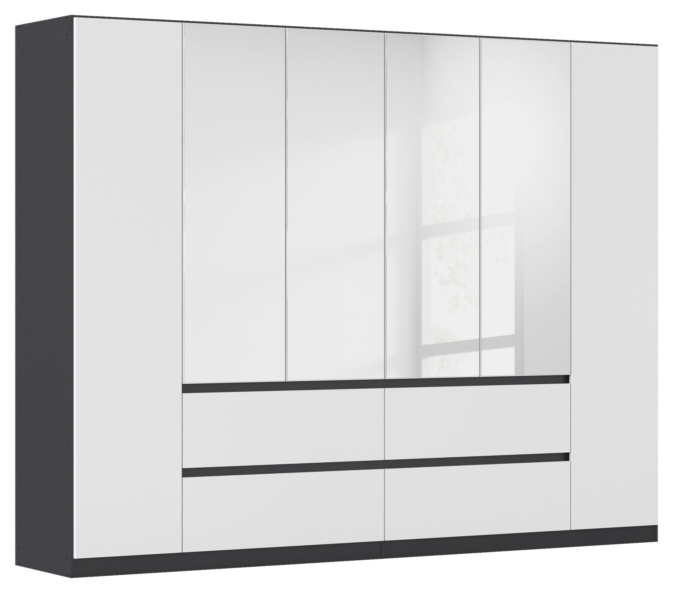 DULAP  USI ROTATIVE MAINZ - argintiu/alb, Basics, material pe bază de lemn (271/210/54cm) - Modern Living