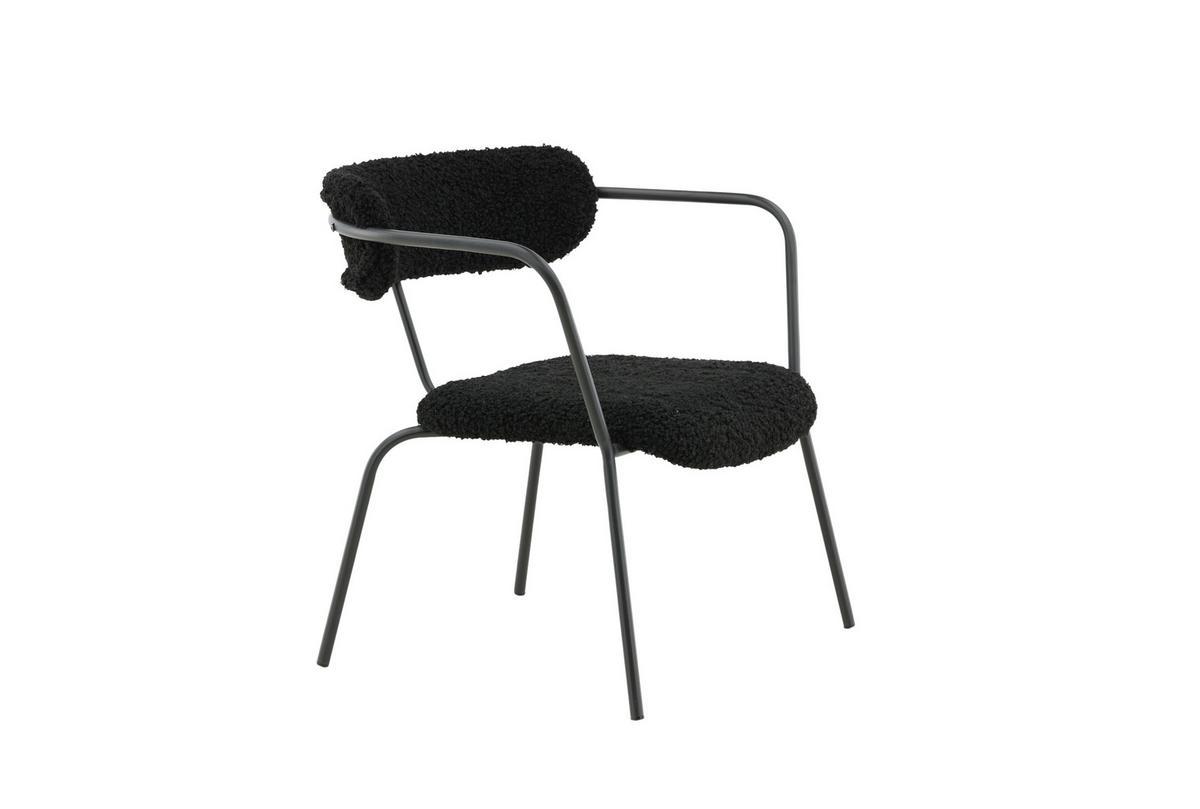 SESSEL DUFFY - Schwarz, Design, Textil/Metall (68/69/67cm) - Livetastic