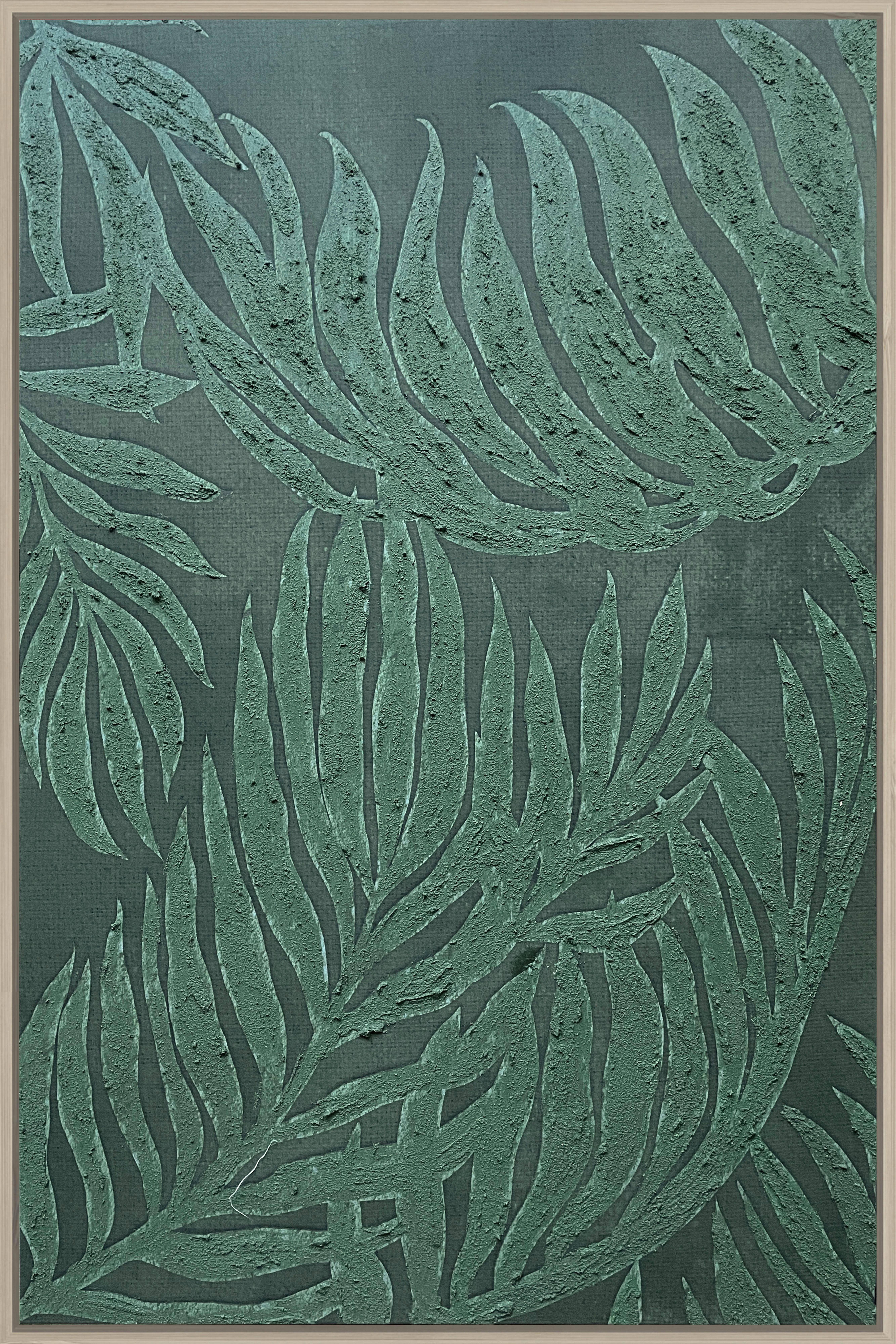 Slika S Okvirom Denise Small 60x90cm - zelena/prirodne boje, Moderno, drvni materijal/tekstil (60/90cm) - Mömax