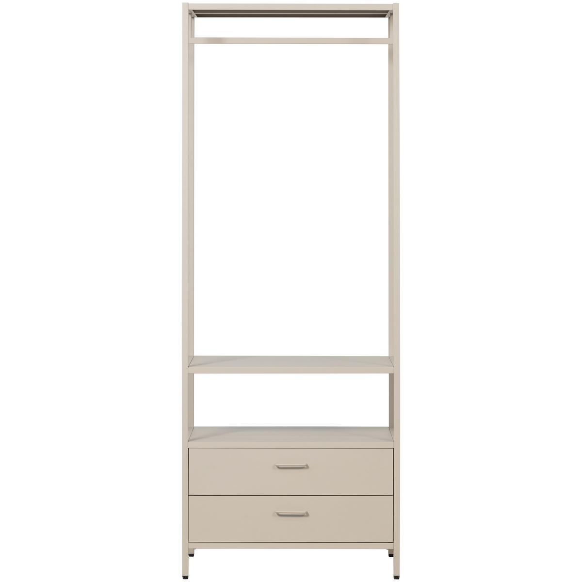 OFFENER KLEIDERSCHRANK Ferris Sandfarben B: 70cm - Sandfarben, Basics, Metall (70/185/54cm) - MID.YOU