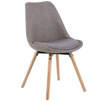 KRZESŁO ERICA - kolor dębowy/brązowy, Konventionell, tkanina/drewno (49/84/55cm) - MID.YOU
