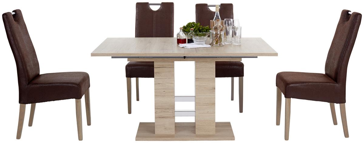 Raztegljiva Miza Helena, Barva Hrasta, 140-220 X 90 Cm - barve hrasta, Konvencionalno, leseni material (140-220/76/90cm) - Mömax
